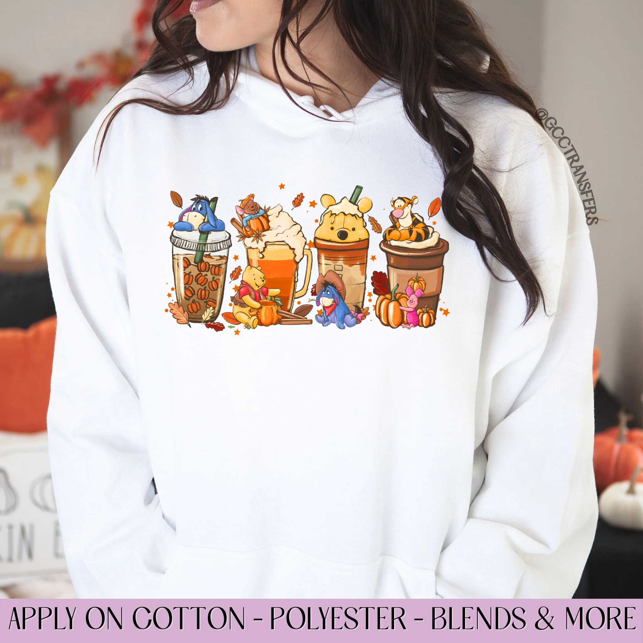 Iced Coffee Fall Leaves Hunny - Graphic Apparel