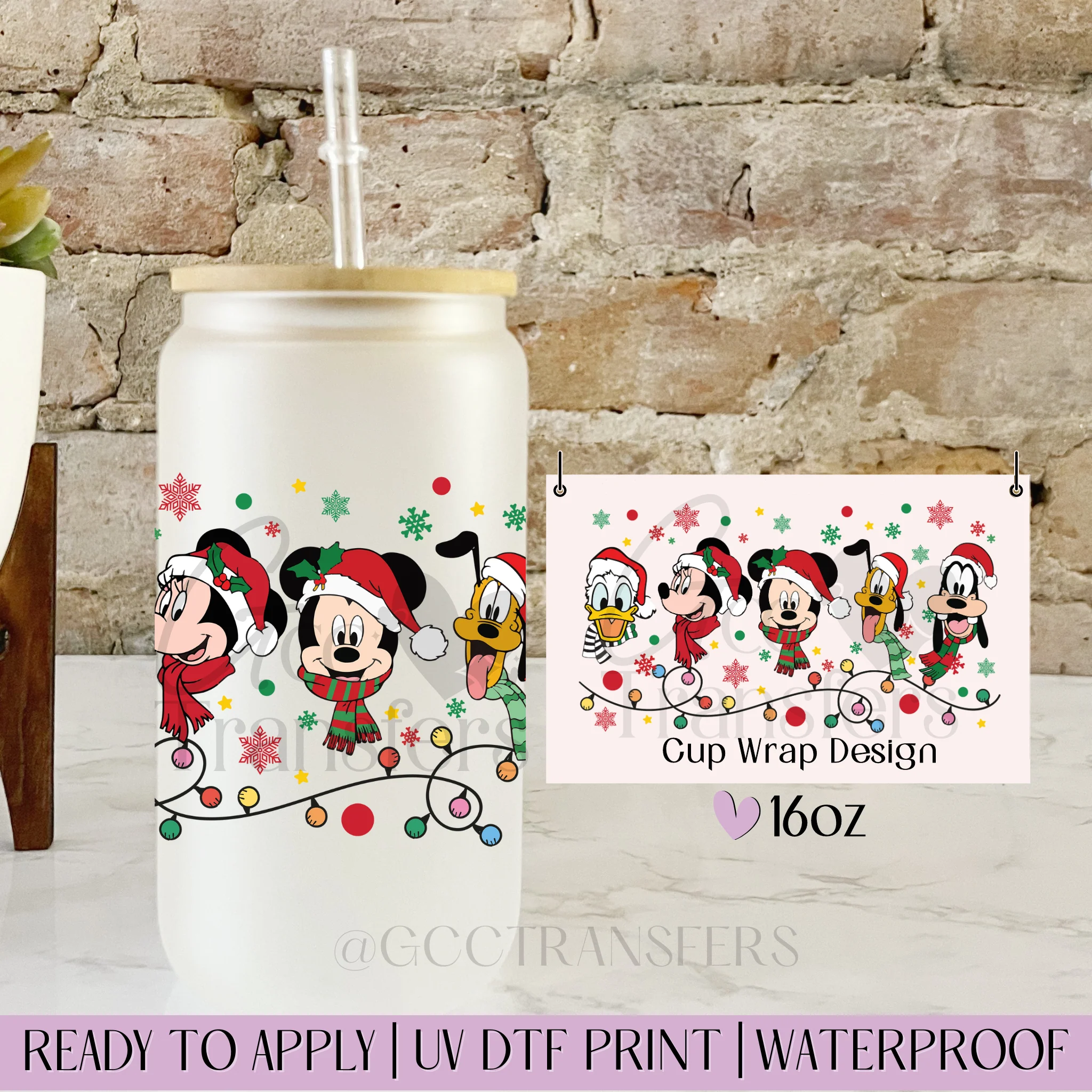 Christmas Lights Friends Characters - 16oz cup