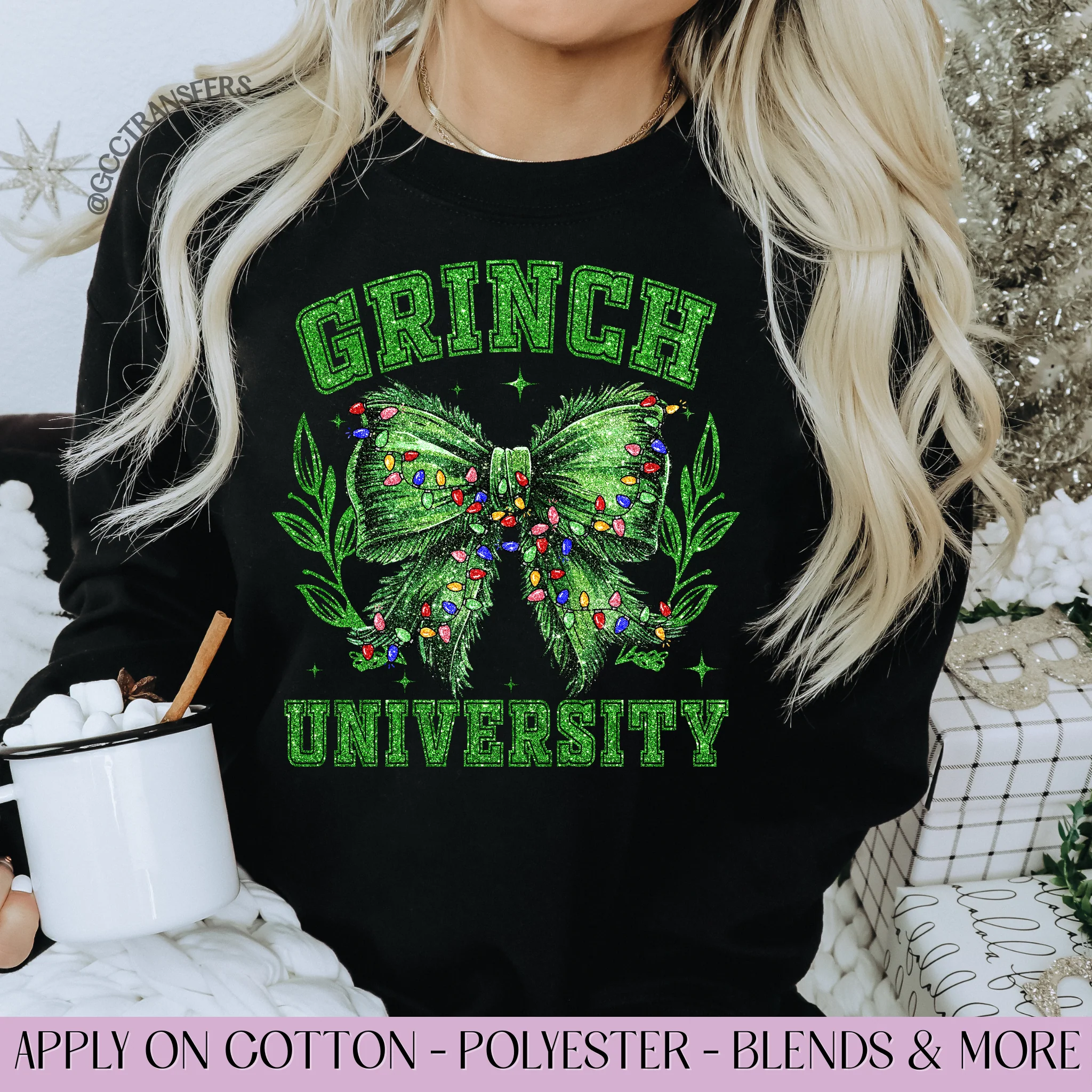 Grinch University Bow - Graphic Apparel