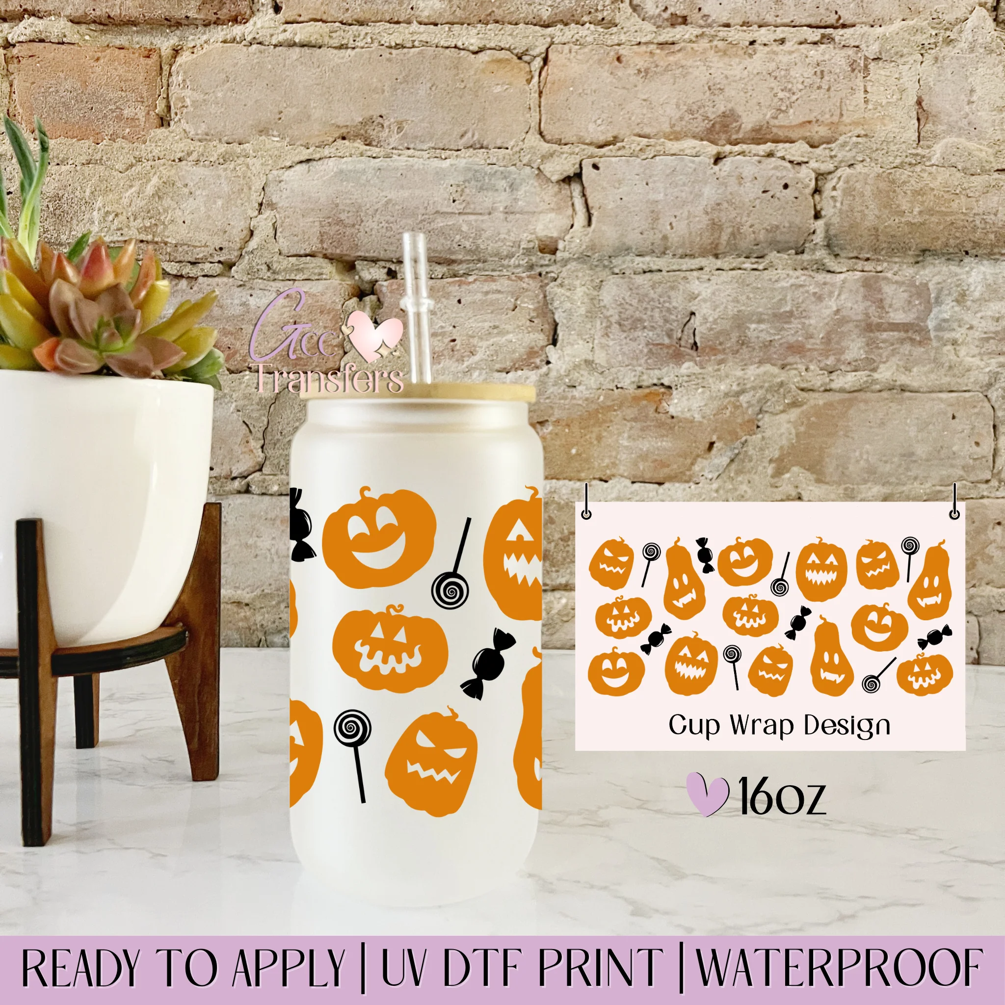 Pumpkin Lollipops Halloween   - 16oz cup