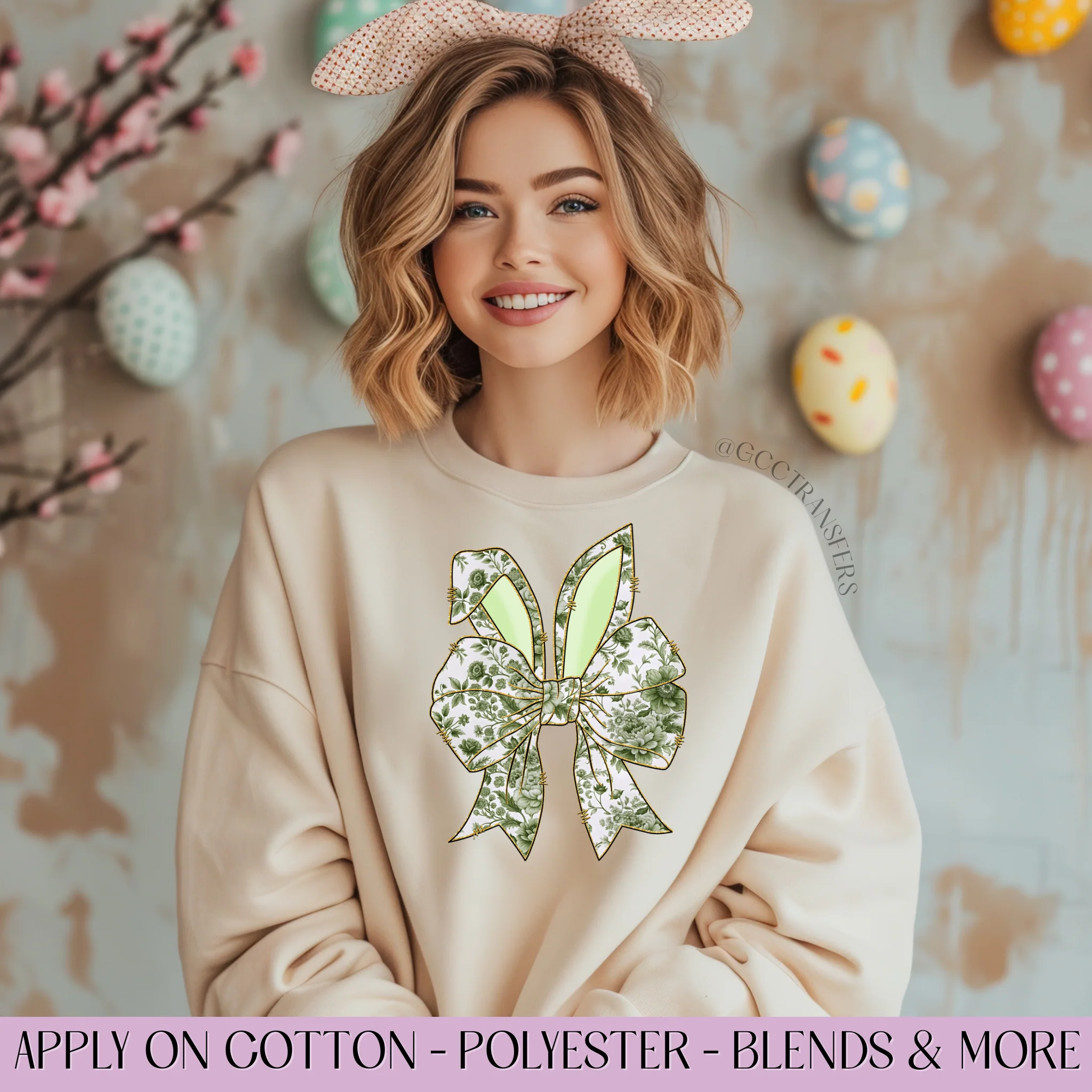 Green Easter Bow - Graphic Apparel