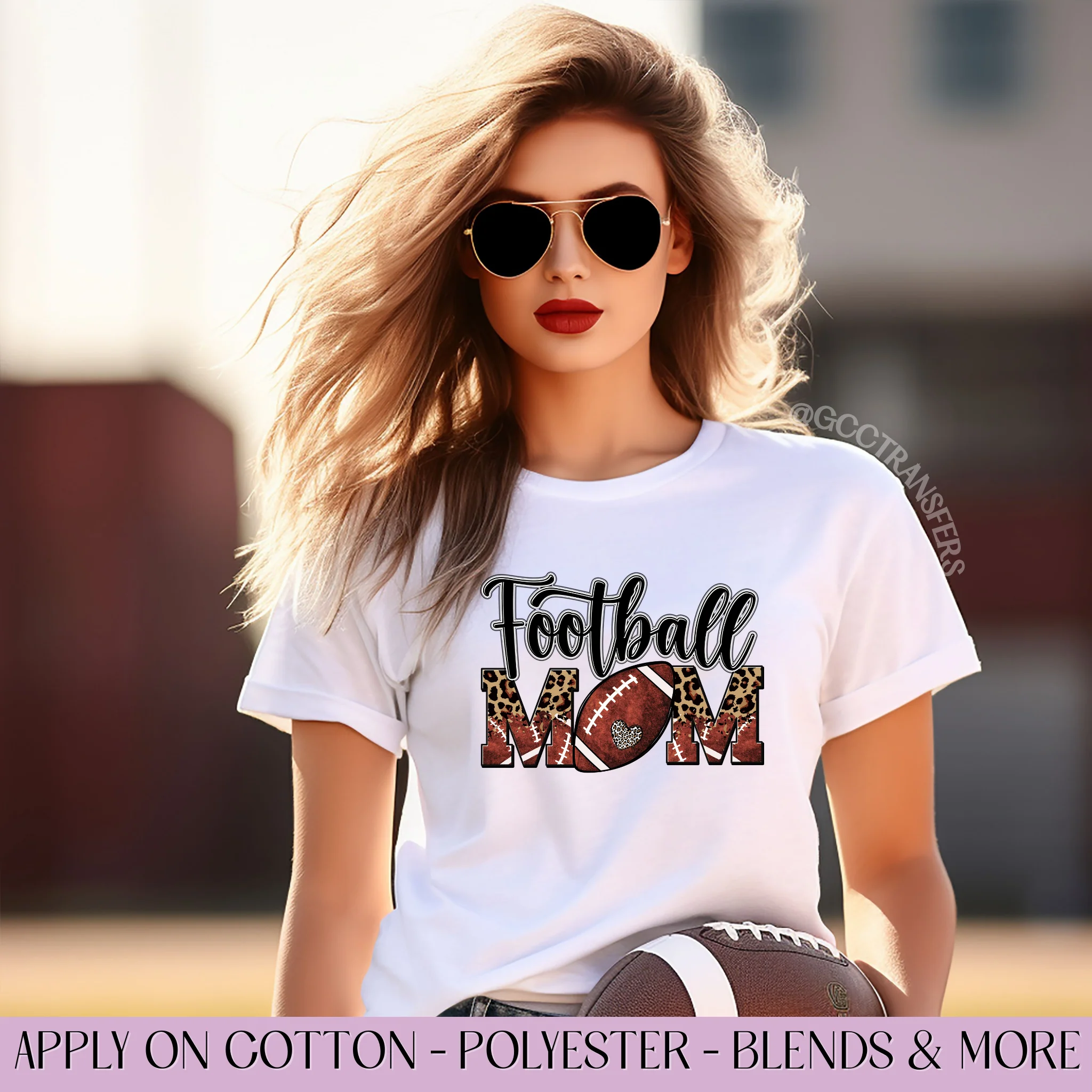 Football Mom Leopard - Graphic Apparel