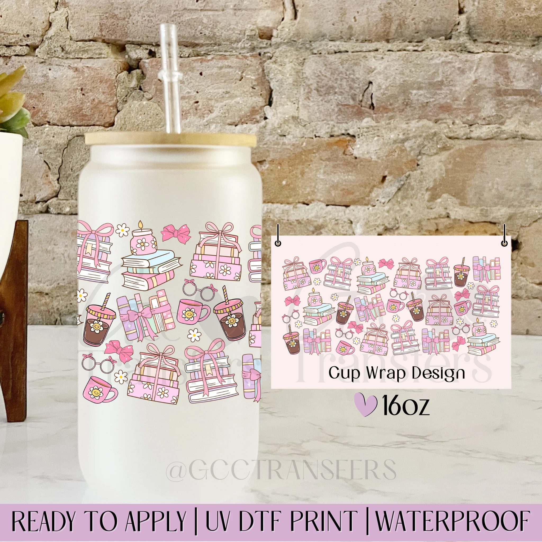 Coffee Coquette Bookish Girl - 16oz cup