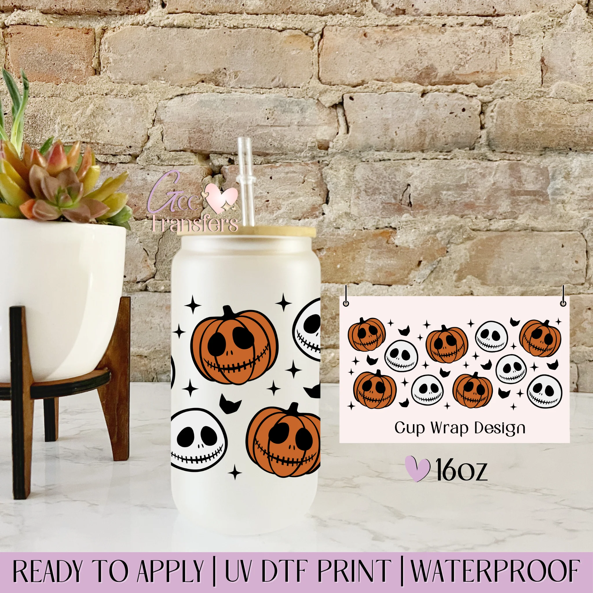 Pumpkin Jack Face Horror Halloween   - 16oz cup