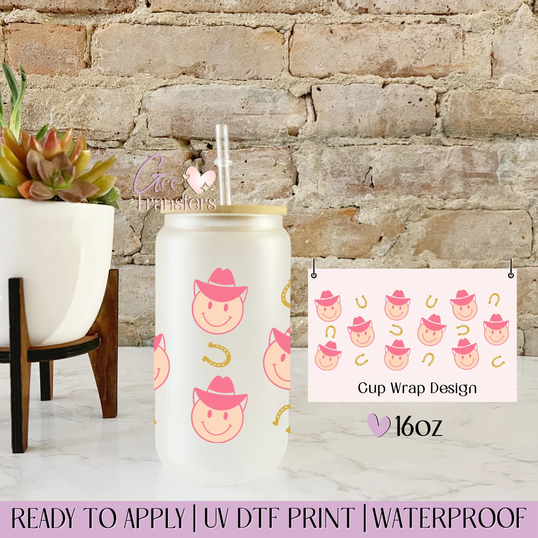 Western Smiling Faces  - 16oz cup