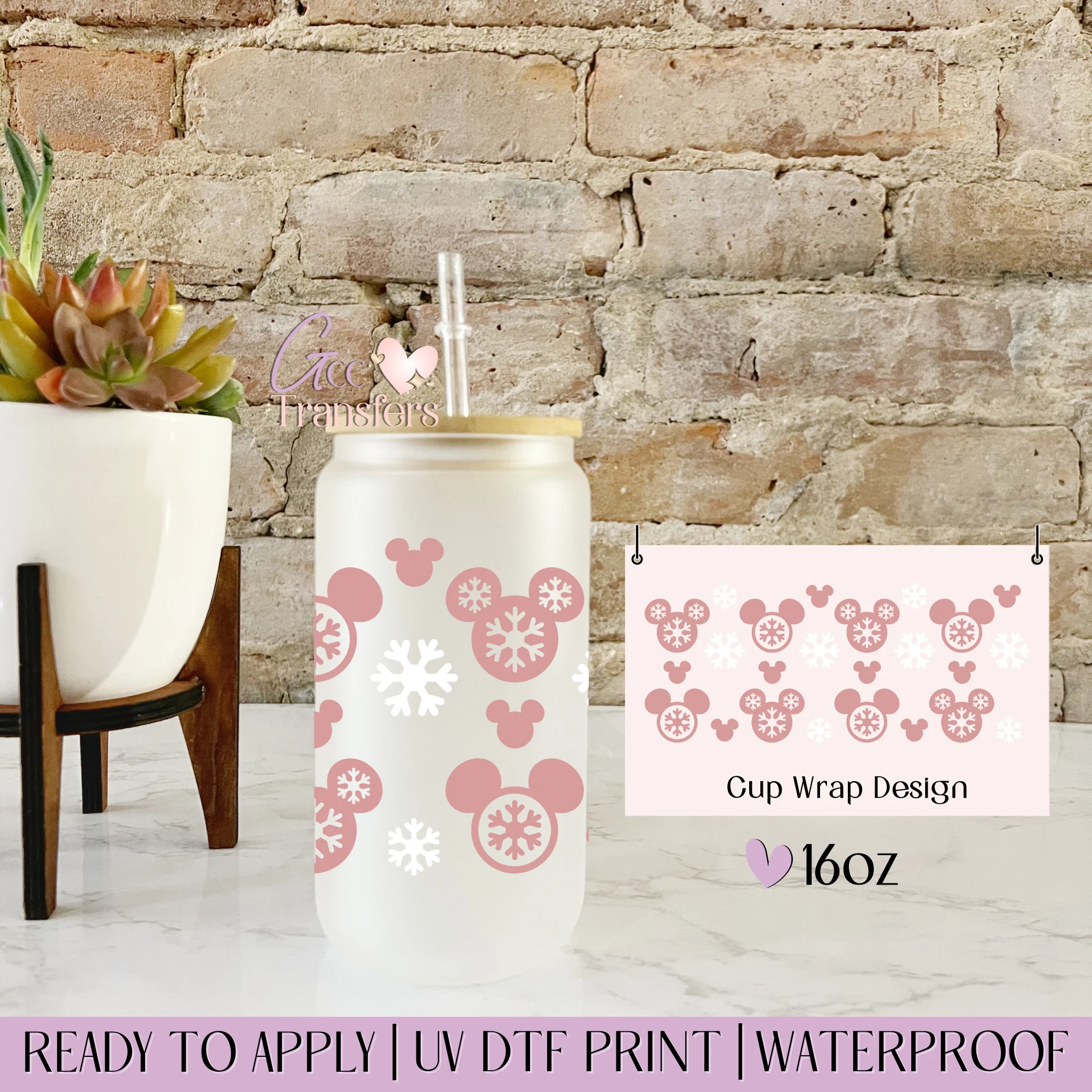 Magic Ears Snowflakes - 16oz cup