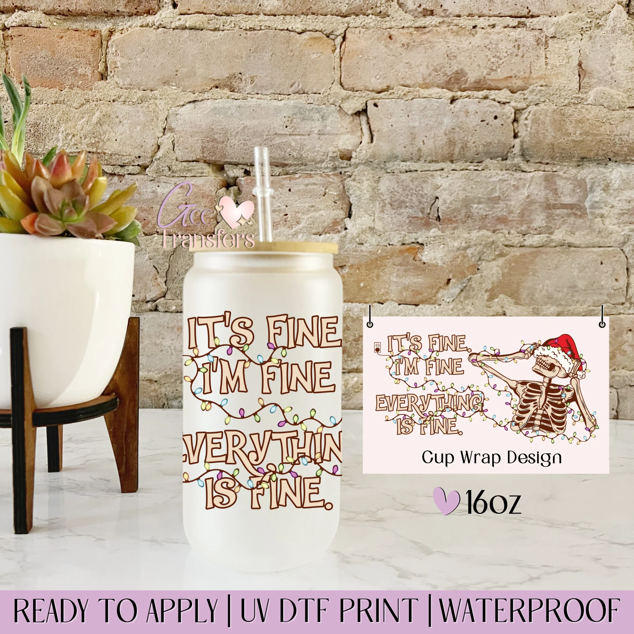 It's Fine I'm Fine Everything is Fine - 16oz cup