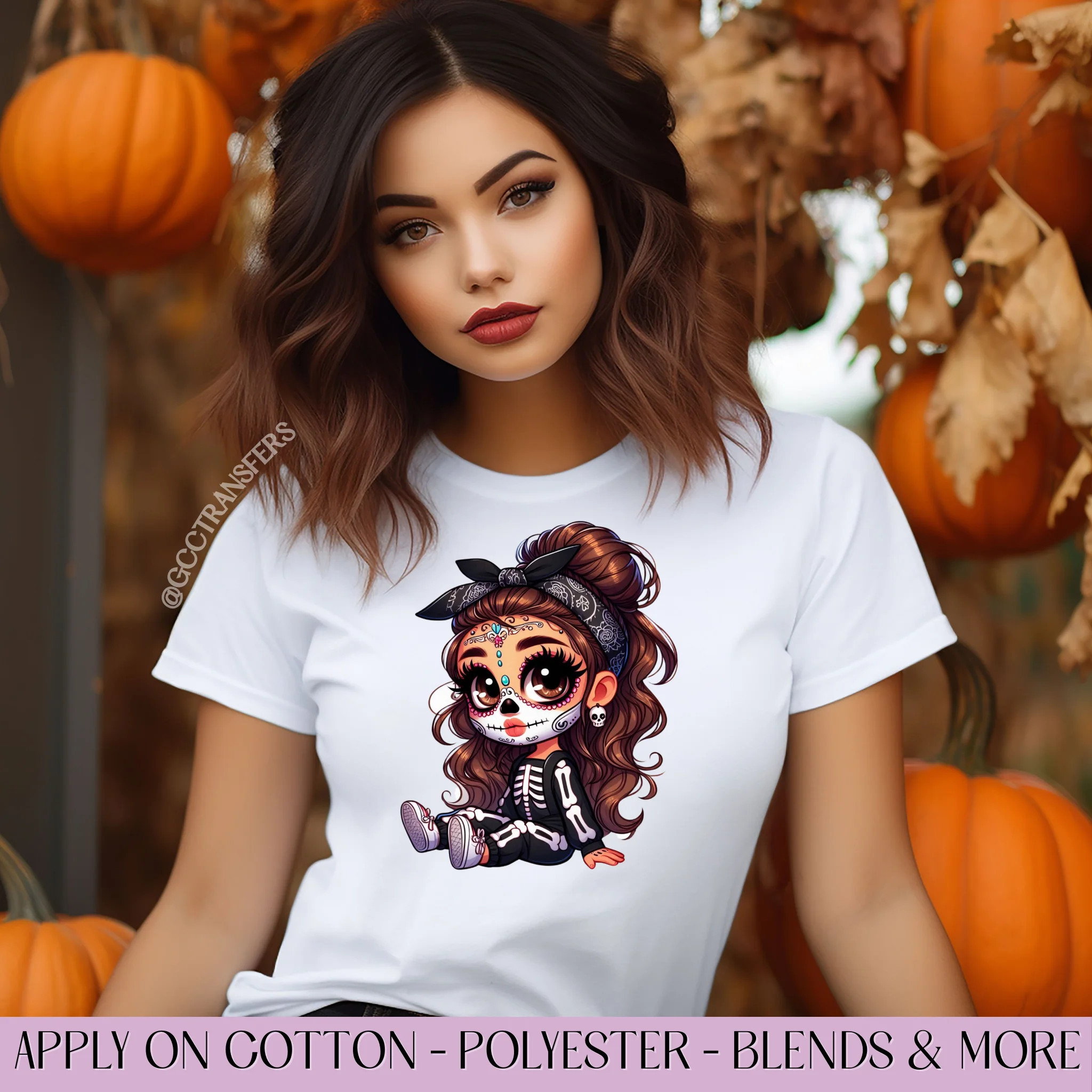 Baby Latina Dia de los Muertos Katrina Paint - Graphic Apparel