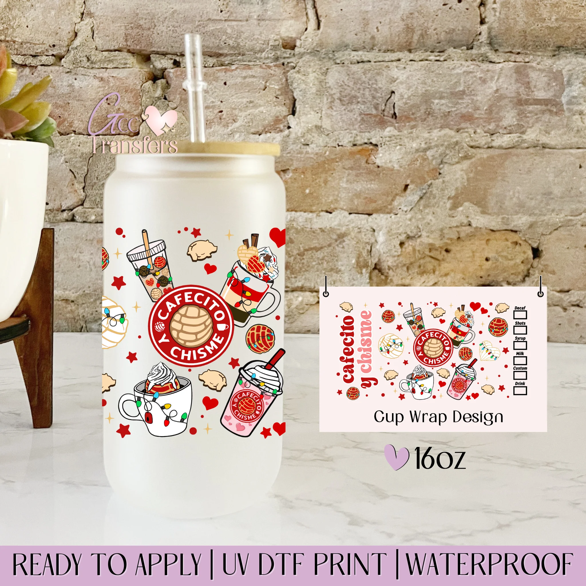 Christmas Cafecito y Chisme - 16oz cup