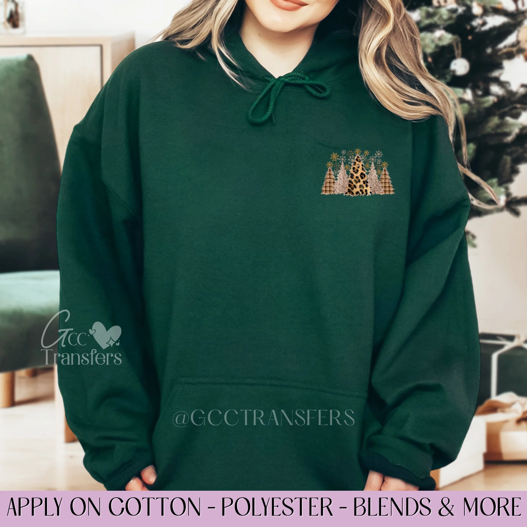 Christmas Trees Gold (Pocket Size) - Graphic Apparel