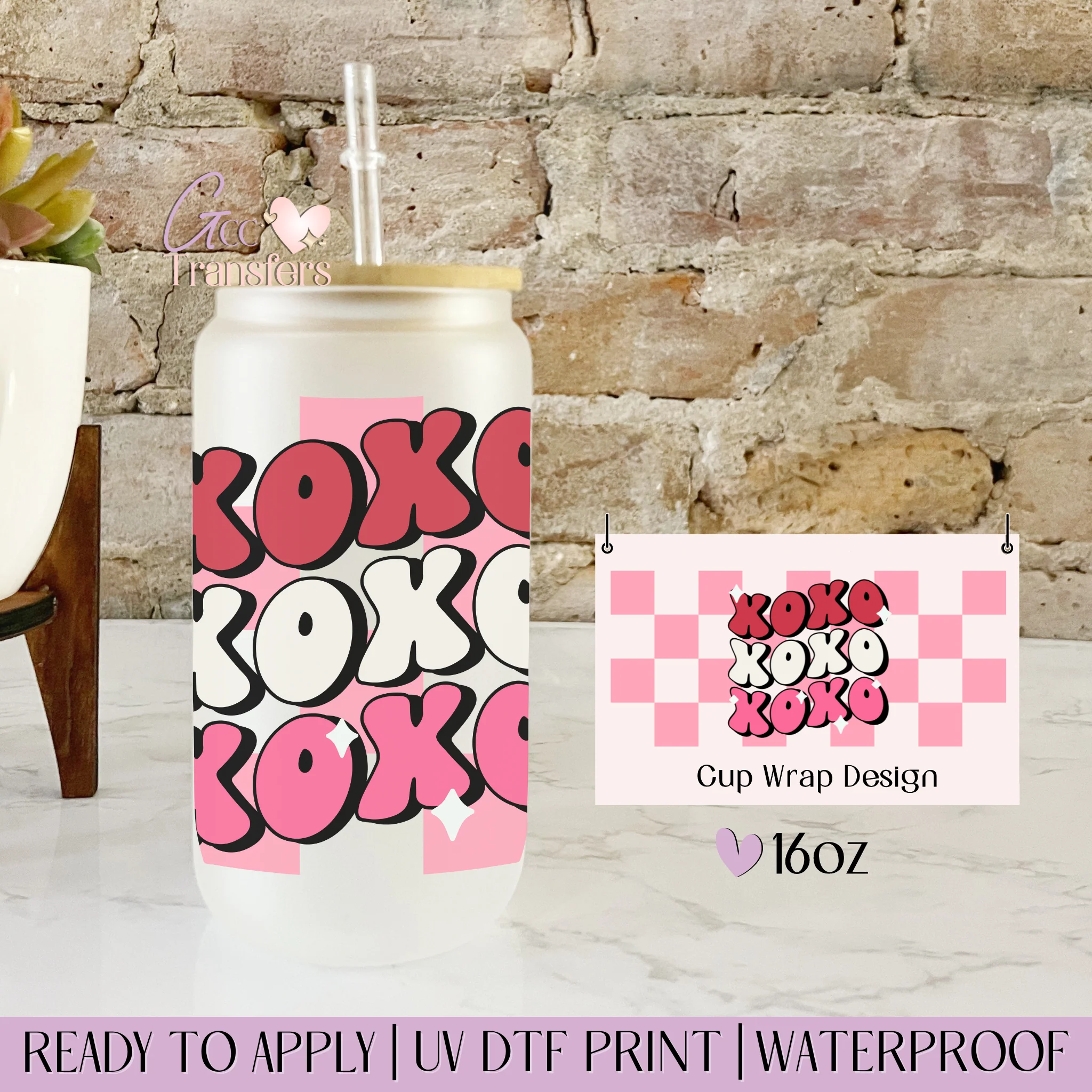 Checkered XoXo - 16oz cup