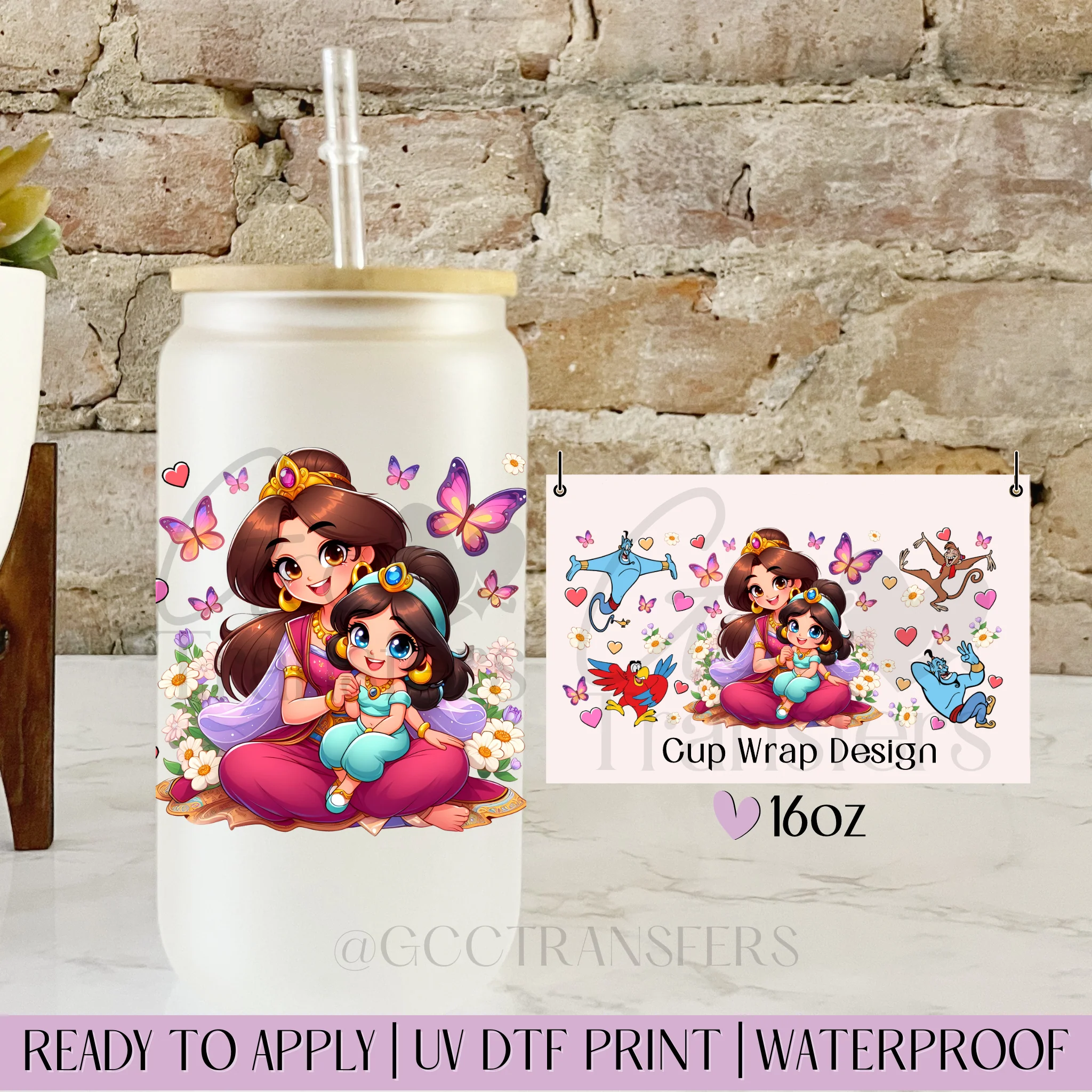 Arabic Butterflies Duchess Mother & Daughter - 16oz cup