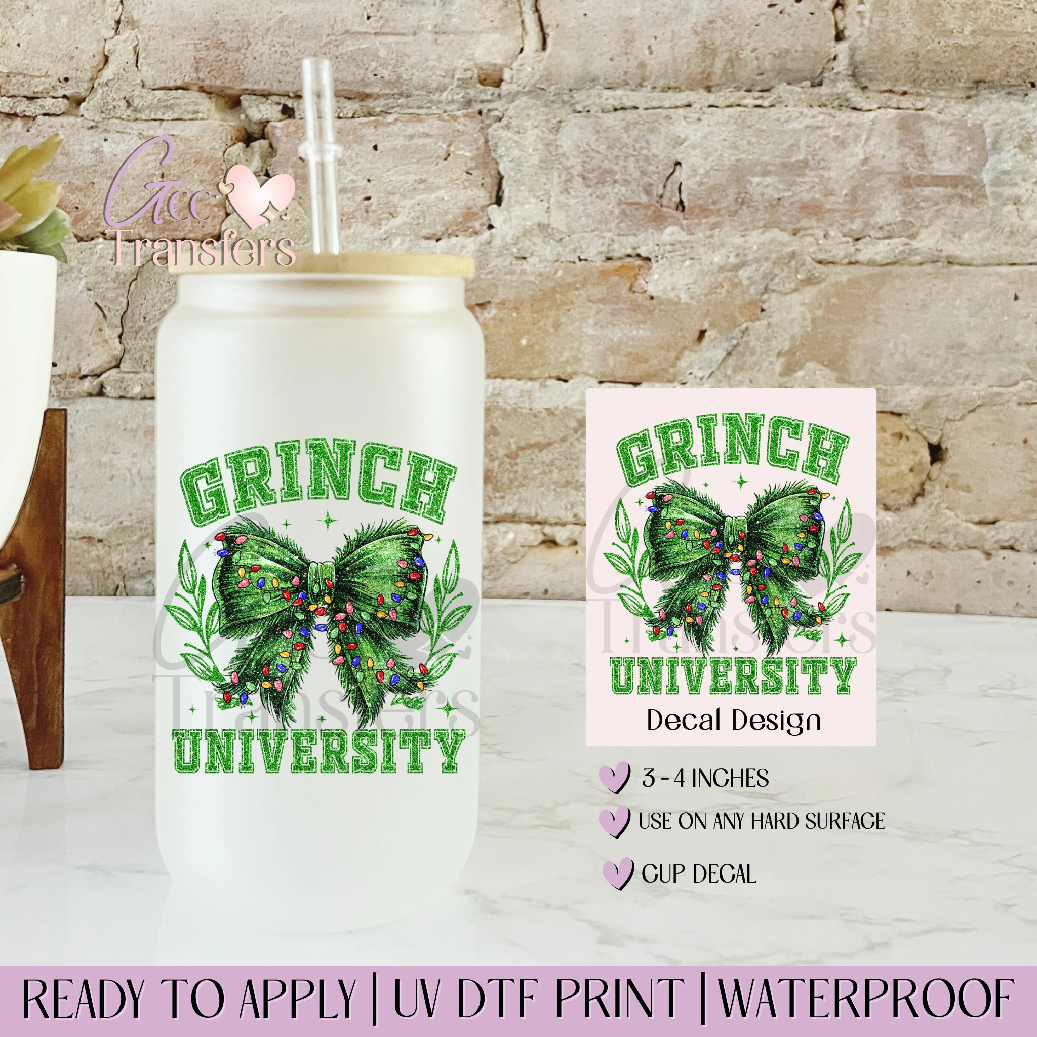Grinch University Bow Lights - CUP