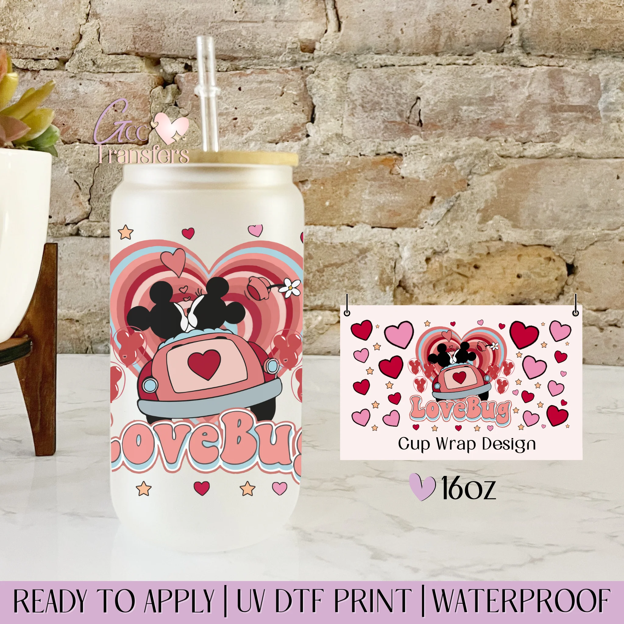 Love Bug Mice Couple  - 16oz cup