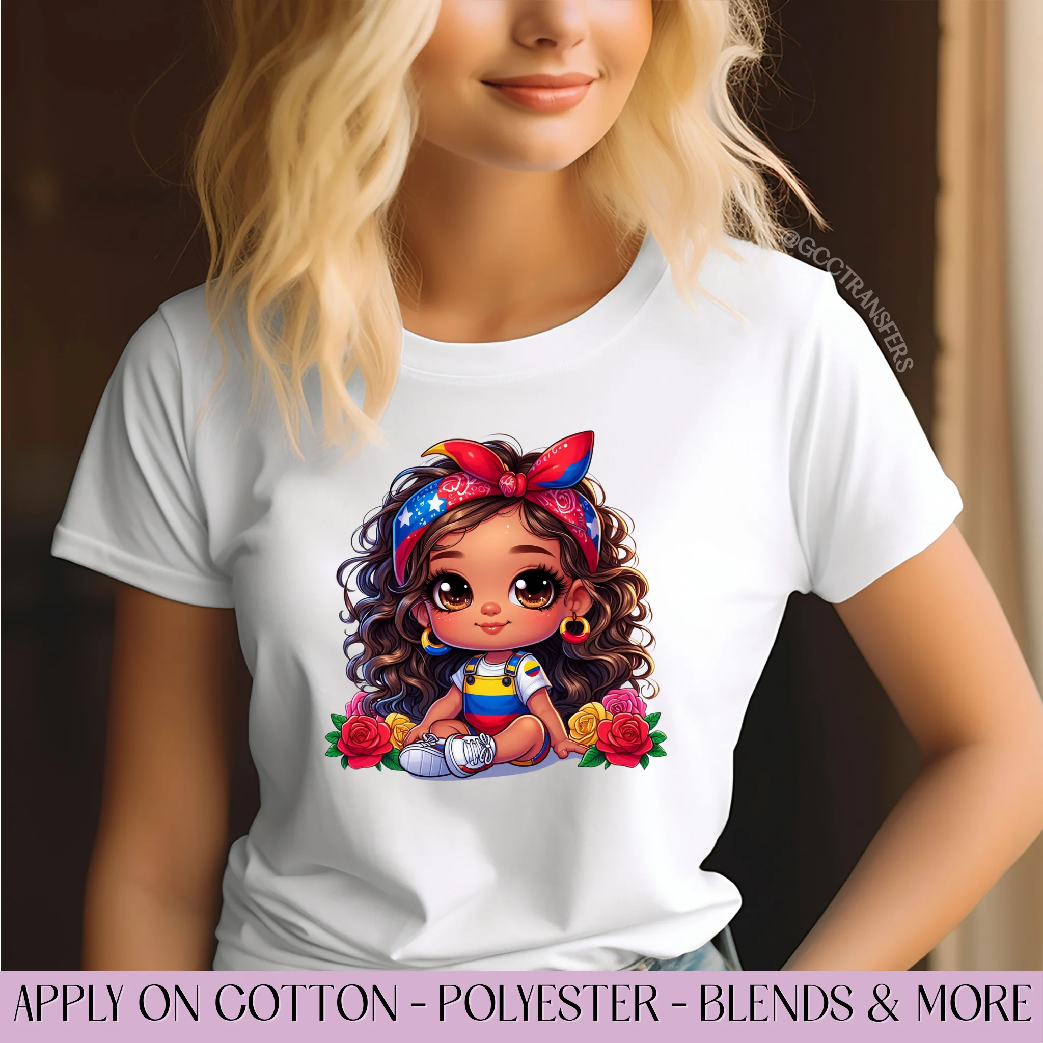 Cute Colombian Baby Flag Sleeve - Graphic Apparel