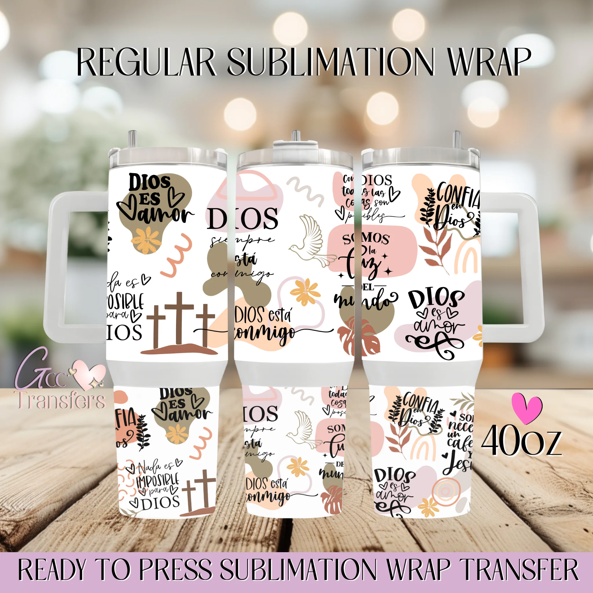 Spanish Bible Motivational Quotes - 40oz cup