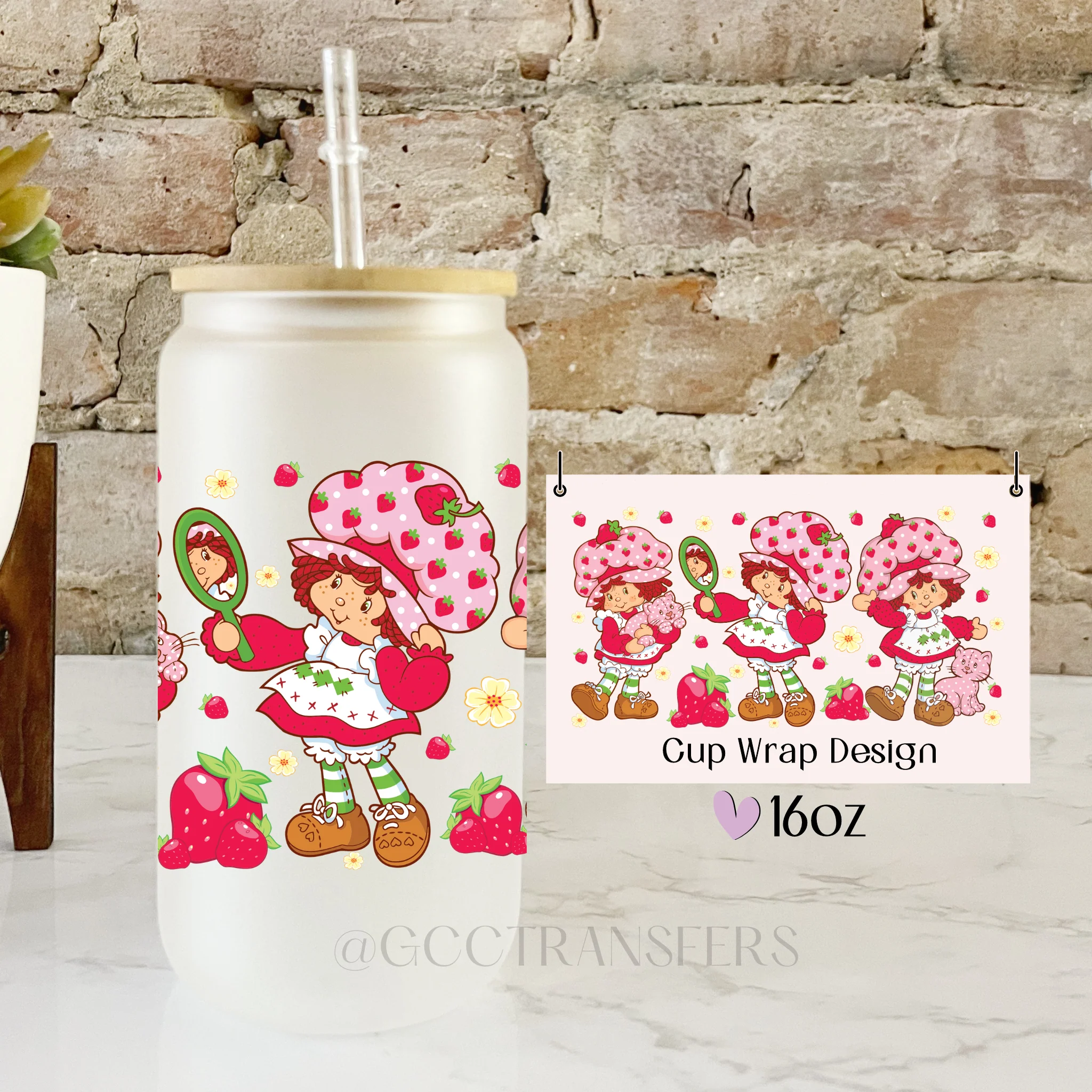 Strawberry Cartoons - 16oz cup