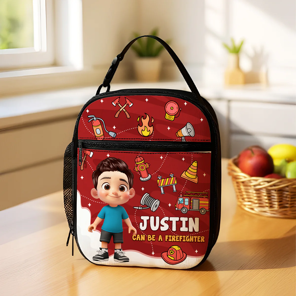 Cute Kid Can Be A Nurse, Astronaut, Firefighter, Teacher, Police,... Future Job Personalized Insulated Kid Lunch Bag, Back To School gift