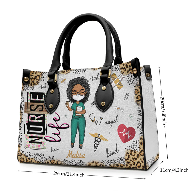 You Are My Heroes - Nurse Personalized Custom Leather Handbag - Appreciation, Thank You Gift, Nurse Life, Doctor Life