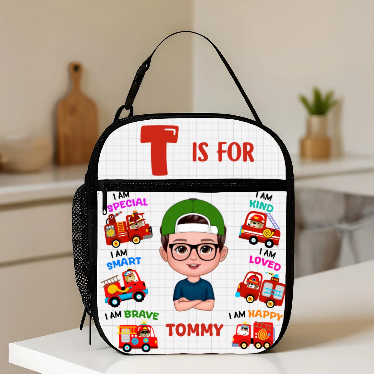 Back To School Gift for Kids, I Am Special Smart Brave Kind Loved Happy Personalized Lunch Bag