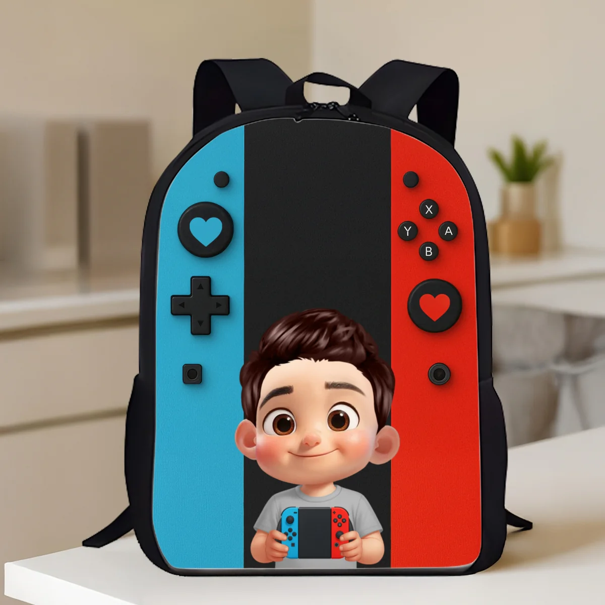 Gamer Design for Boys Girls - Personalized Backpack - Back to School Backpack for Kids