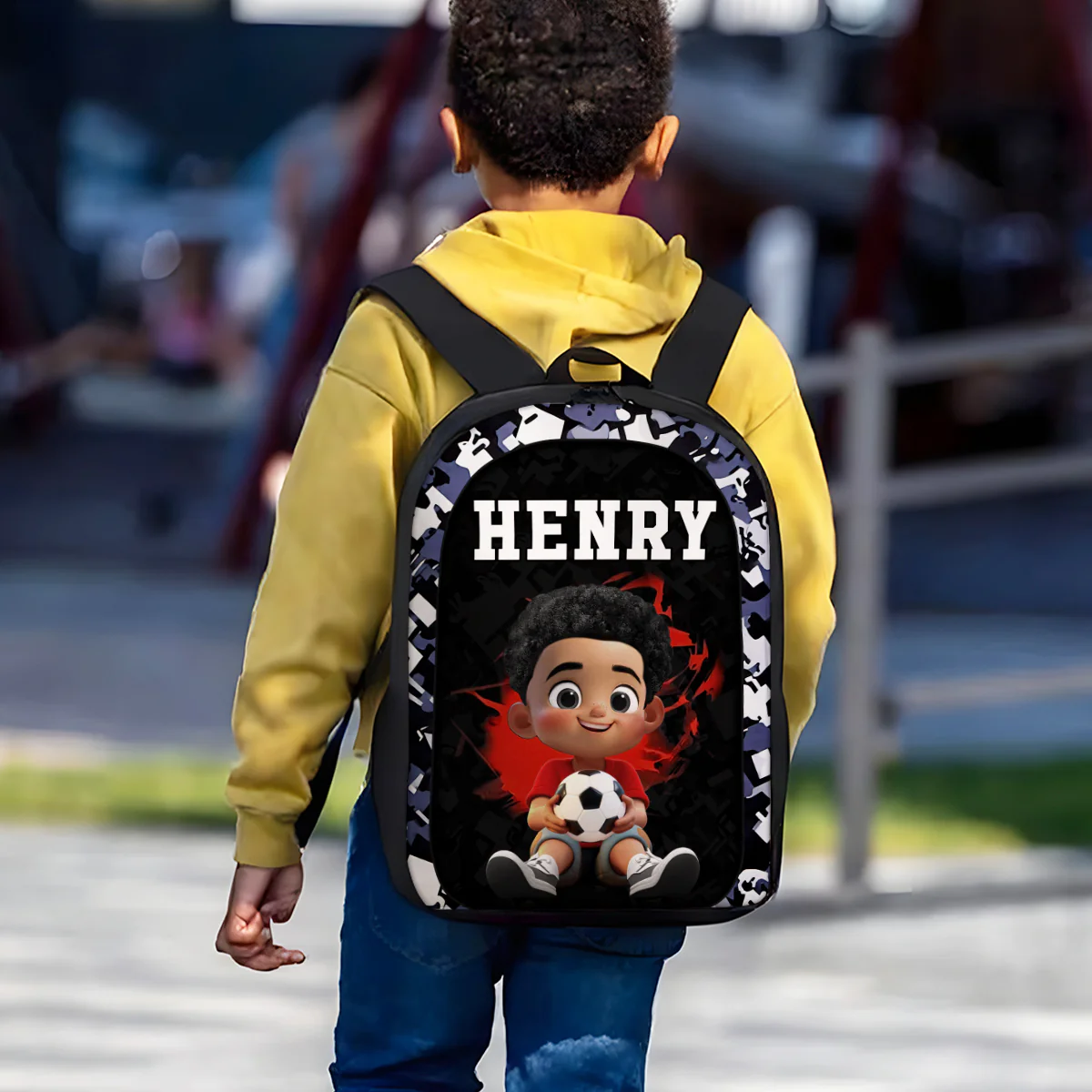 Sports Backpack for School Boy Girl, Custom Back to School Kids Backpack