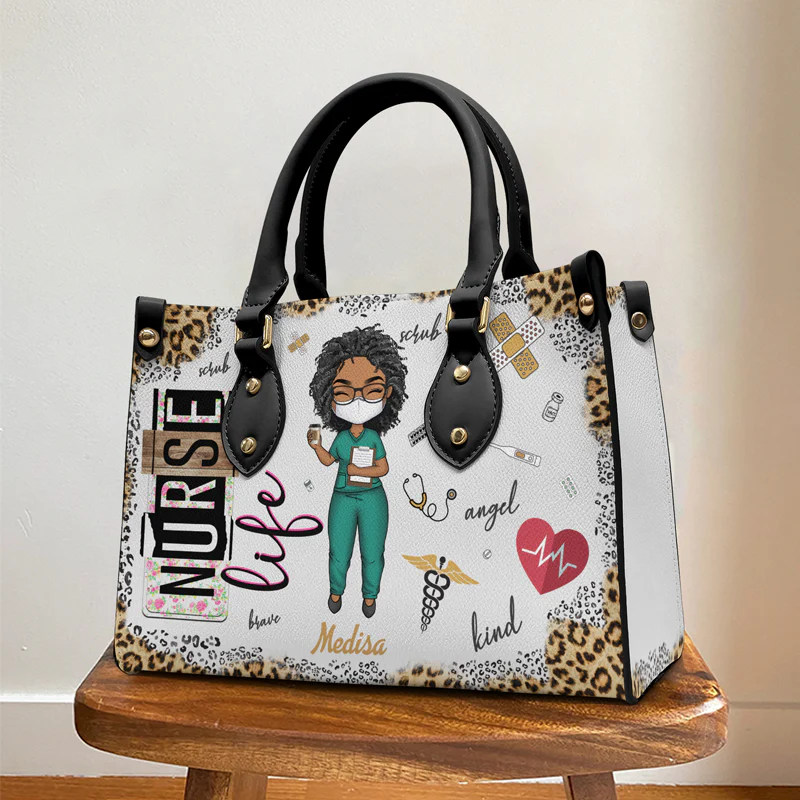 You Are My Heroes - Nurse Personalized Custom Leather Handbag - Appreciation, Thank You Gift, Nurse Life, Doctor Life