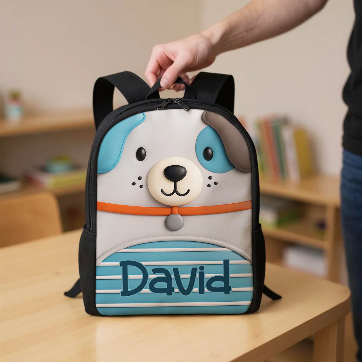 Monogram Animal Theme Personalized Kid Backpack, Back to School Backpack for Boys, Girls, 12 Different Designs