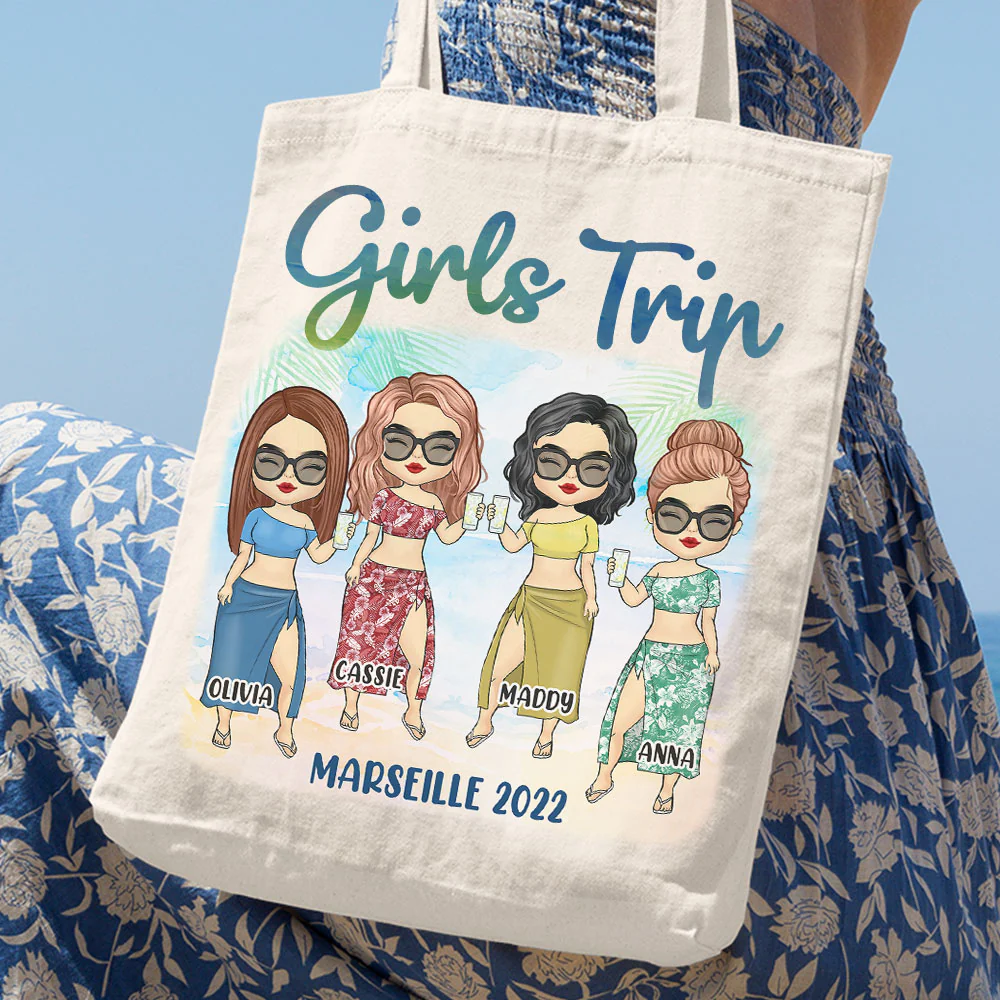 Best Girls Trip - Personalized Tote Bag - Gift For Bestie
