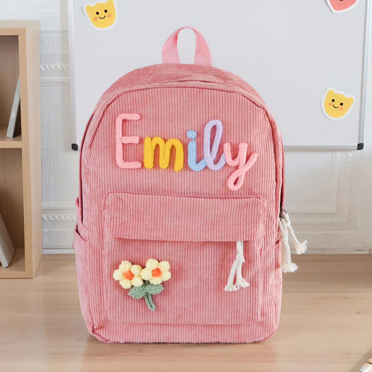 Custom Kid Name Pastel Color Personalized Backpack
