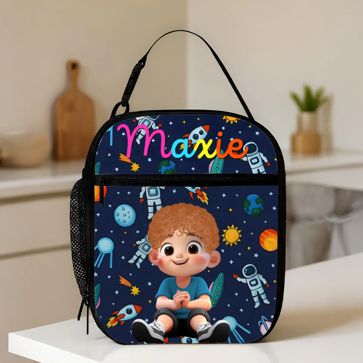 Personalized Insulated Kid Lunch Bag, Back to School Meal Tote Kit for Girls, Boys