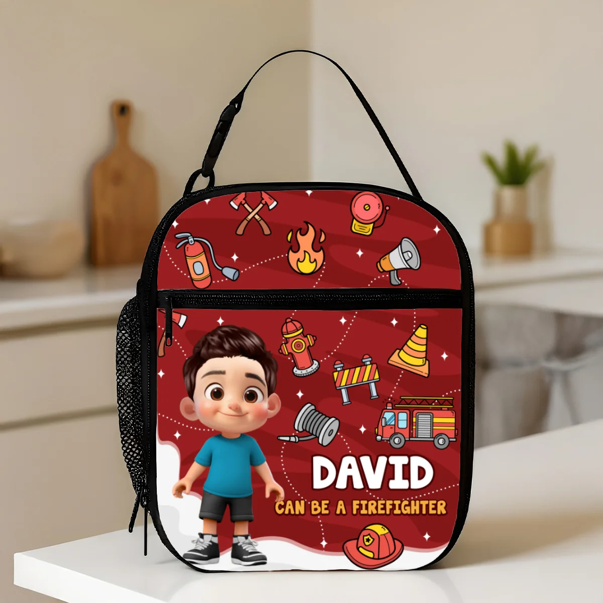 Cute Kid Can Be A Nurse, Astronaut, Firefighter, Teacher, Police,... Future Job Personalized Insulated Kid Lunch Bag, Back To School gift