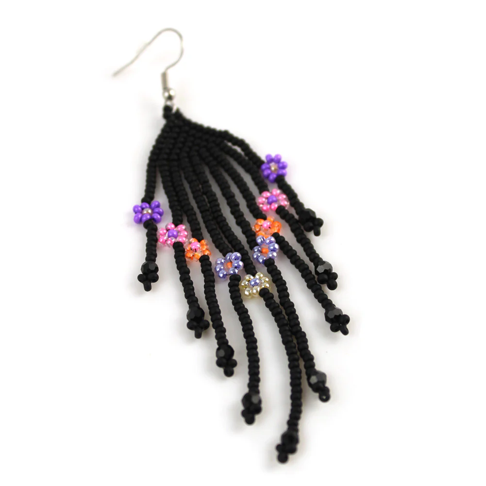 Linda McCullough Beaded Fringe Earrings