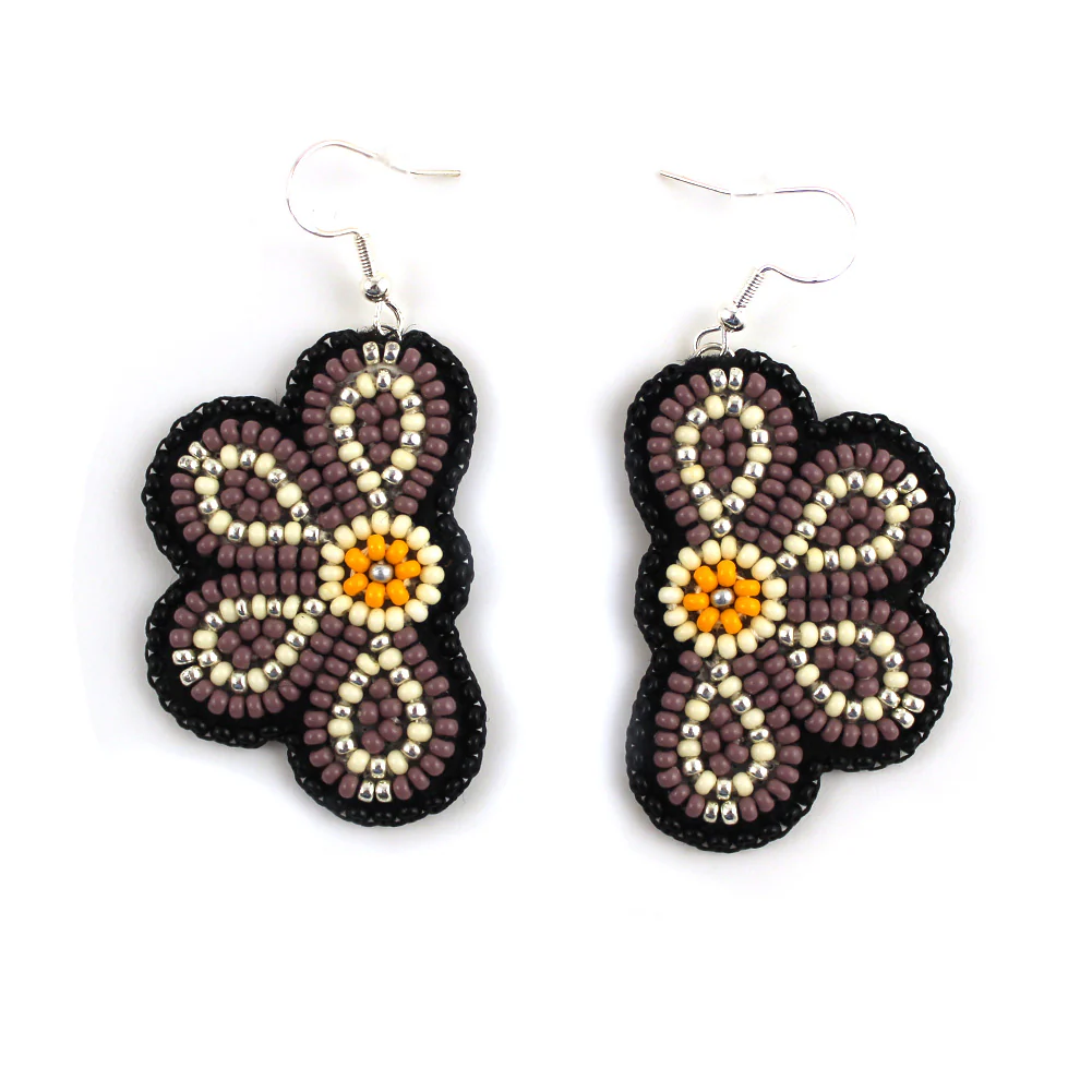 Jaime Lepine Half Floral Earrings