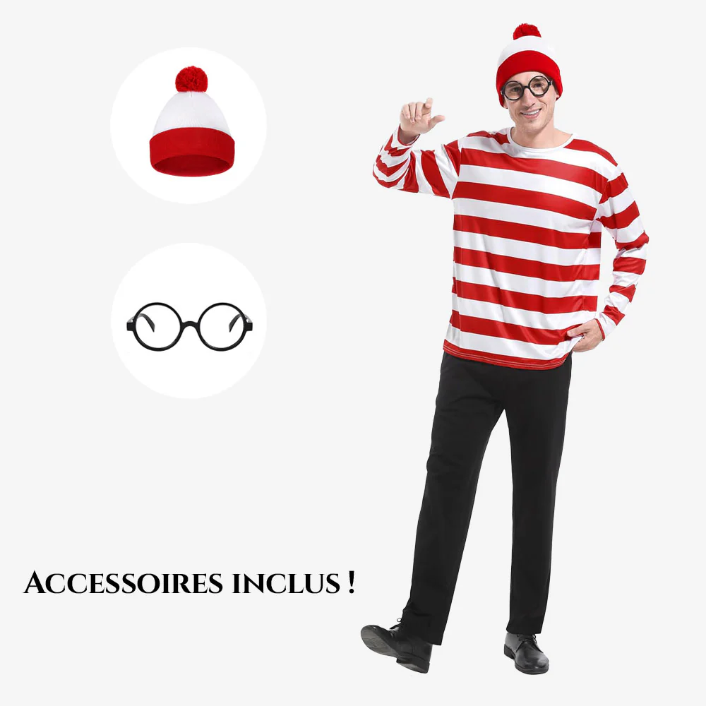 Déguisement homme explorateur à rayures