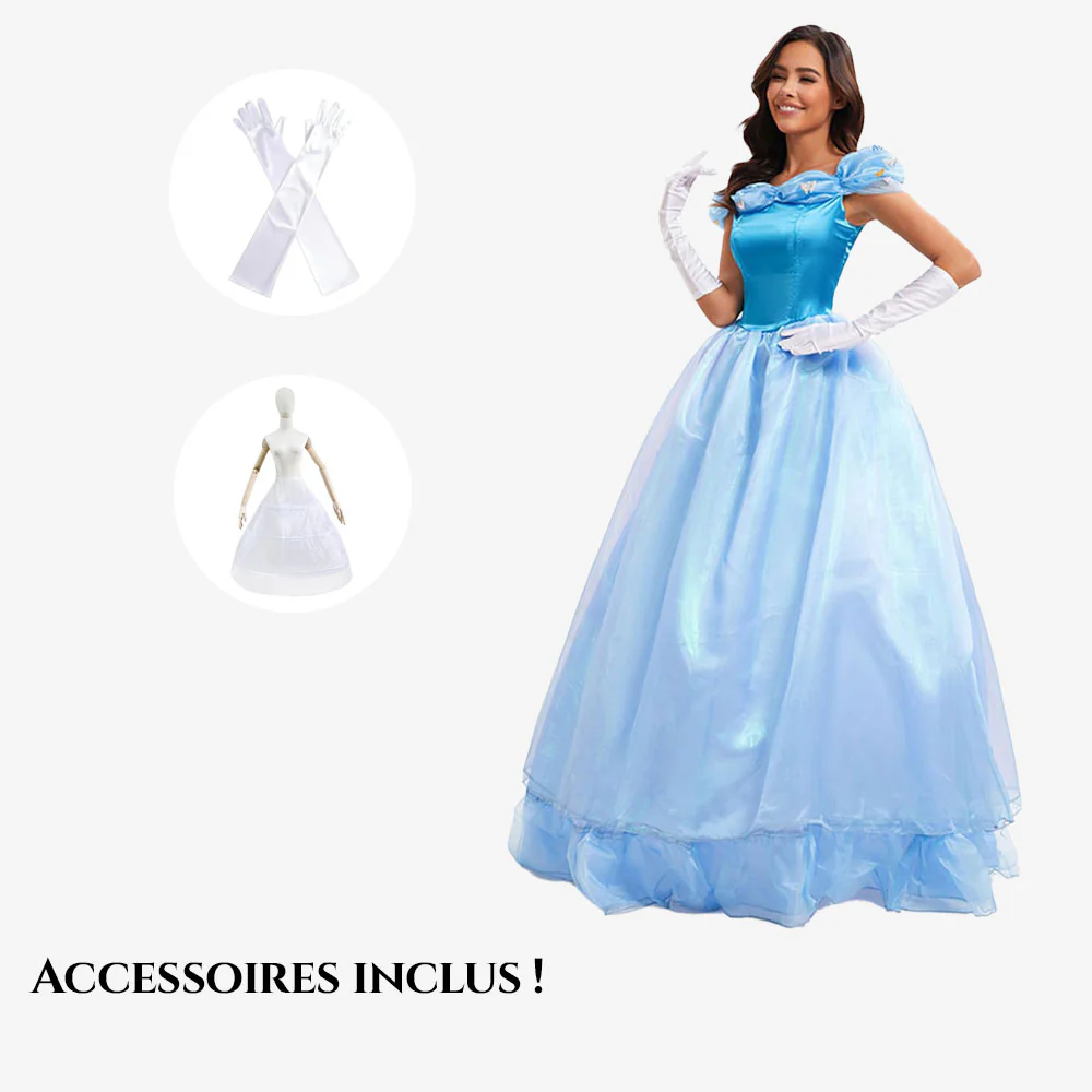 Déguisement princesse bleu ciel femme