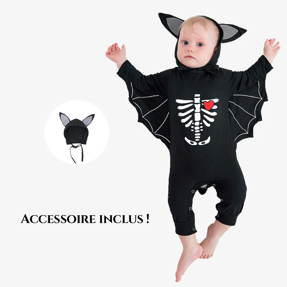 Déguisement Bébé Chauve-Souris Squelette