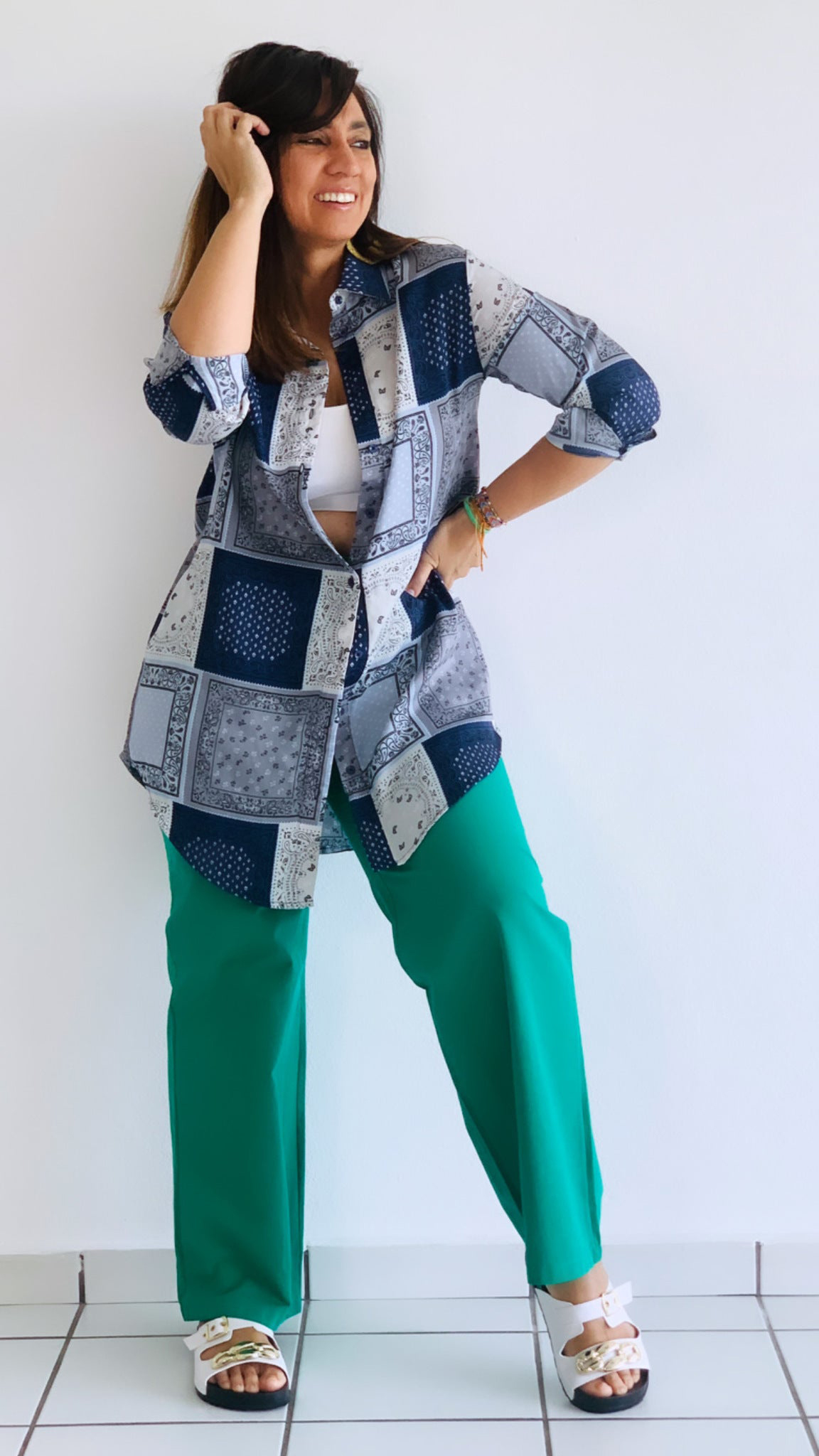 Moleca White Chunky Sandals - WINOKJZ