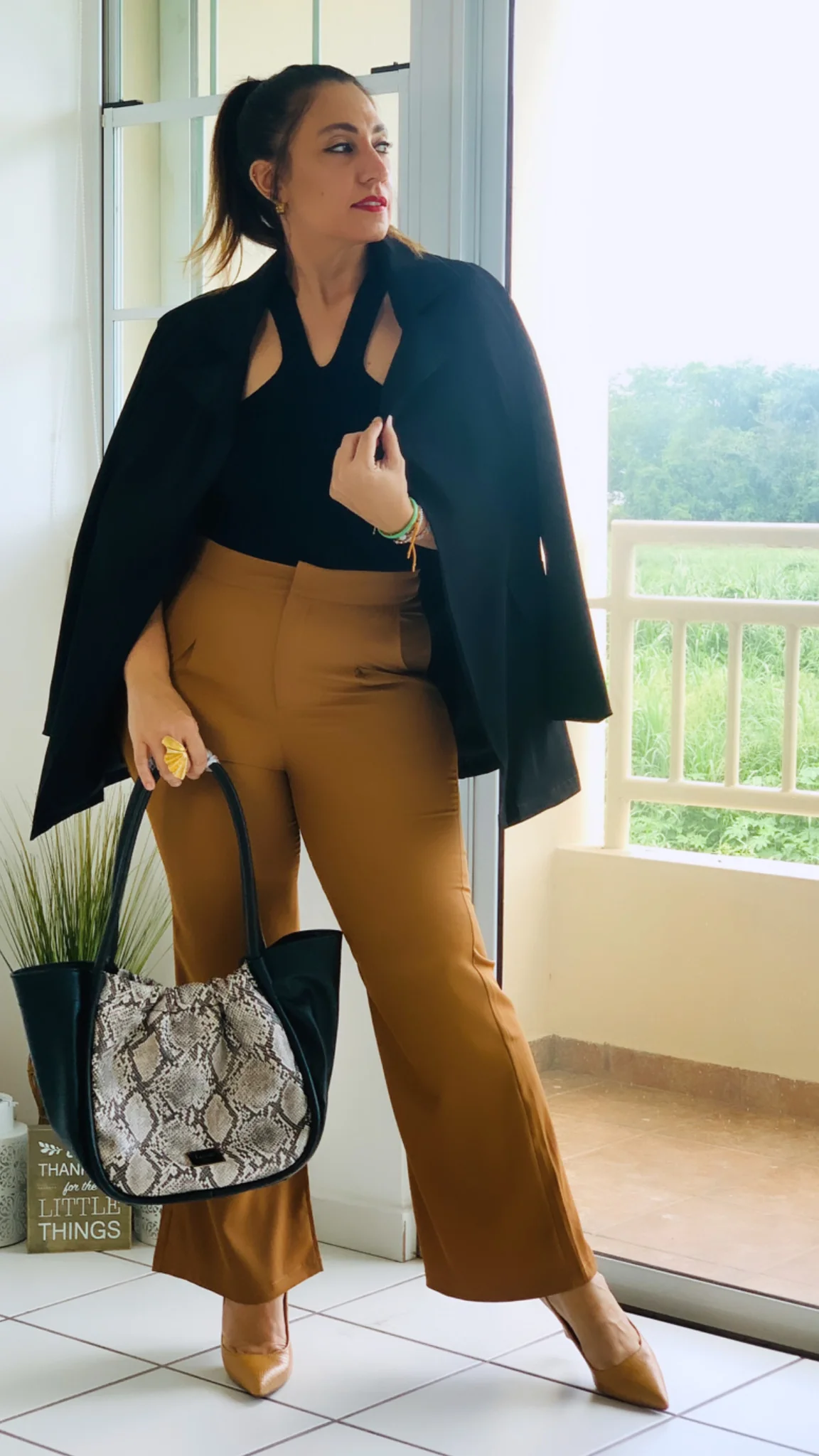 Brown Suit Pants - WINOKJZ