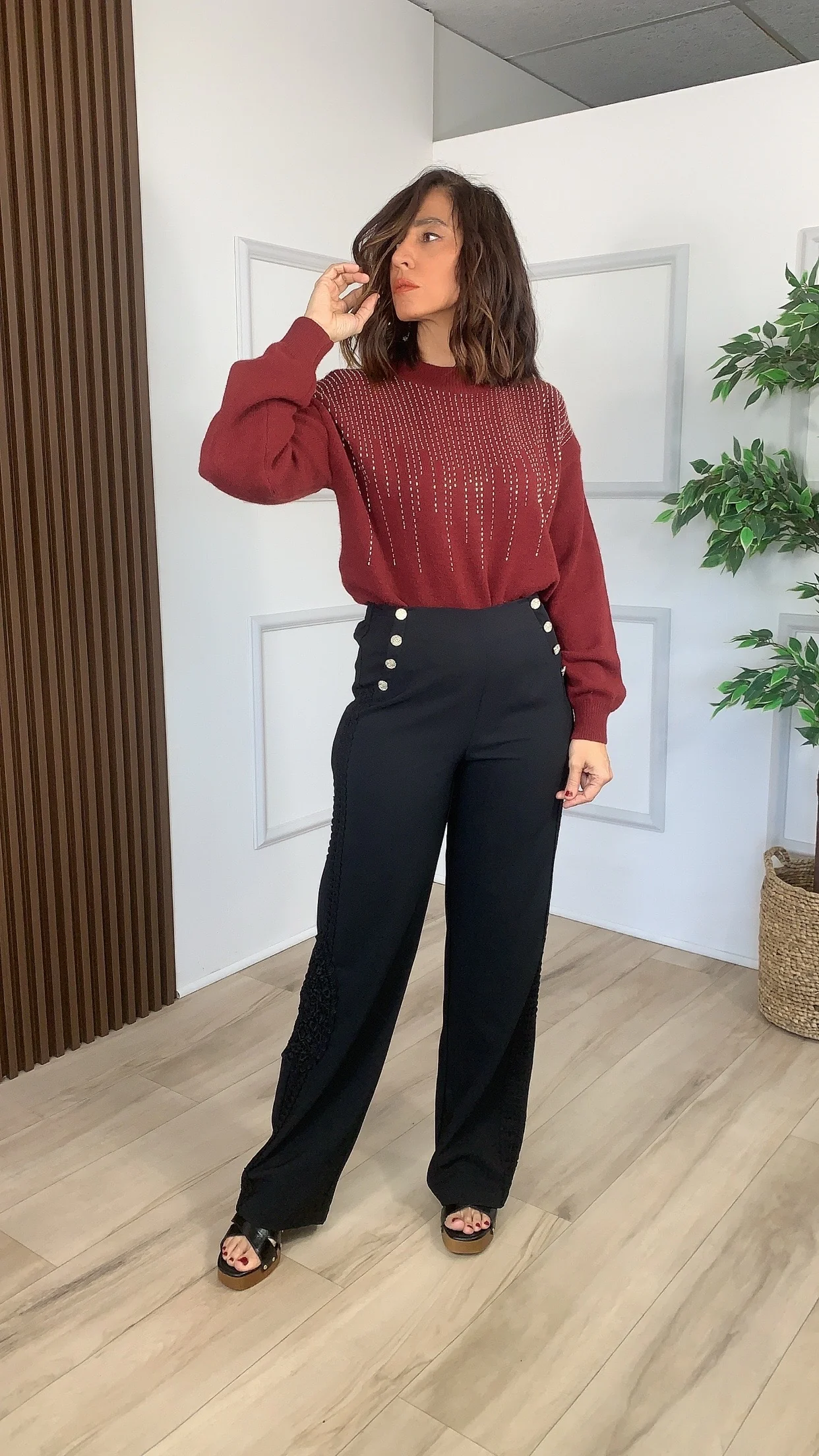 Mies Black Pants - WINOKJZ