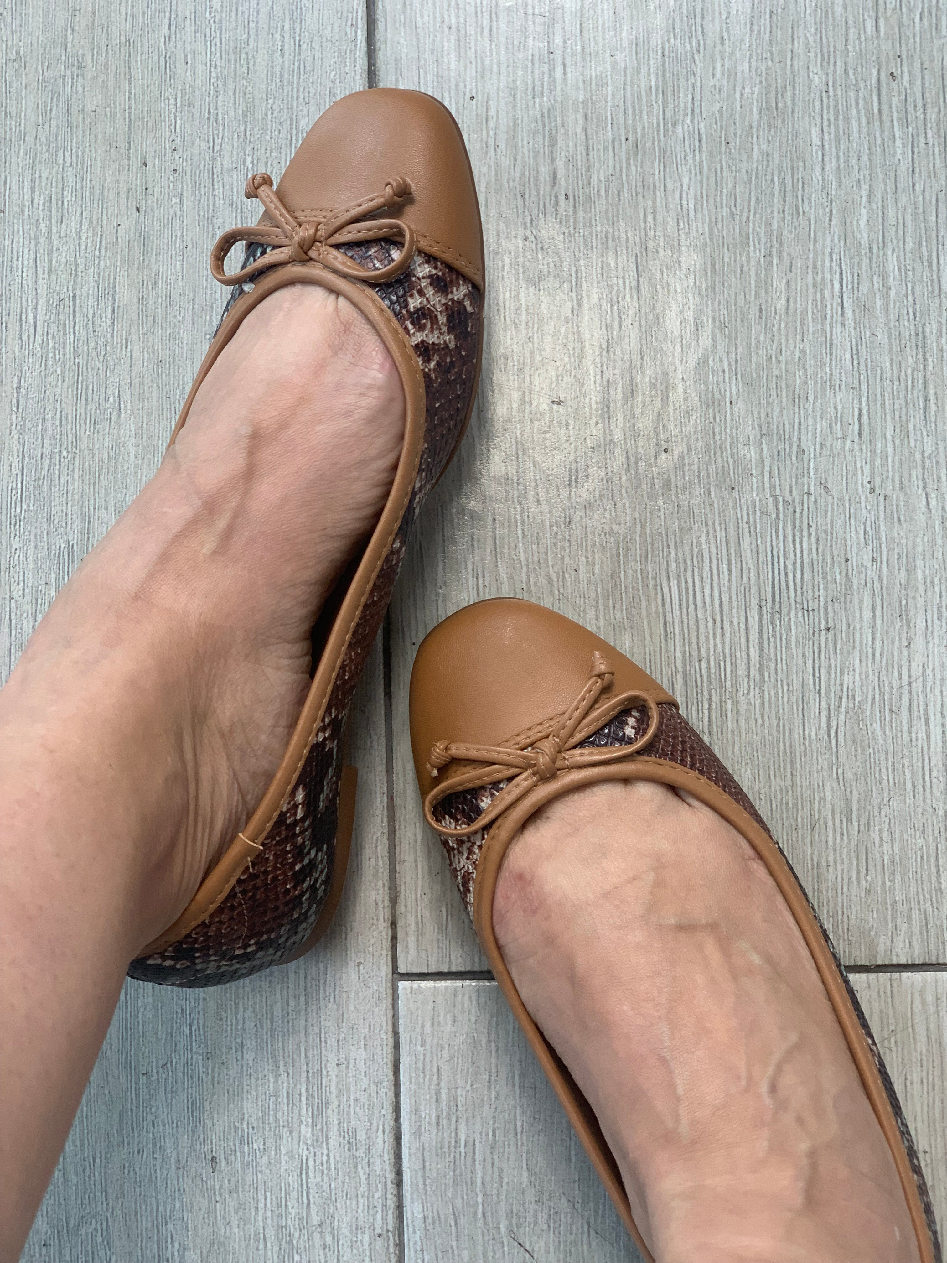 Camel Animal Print Flats - WINOKJZ