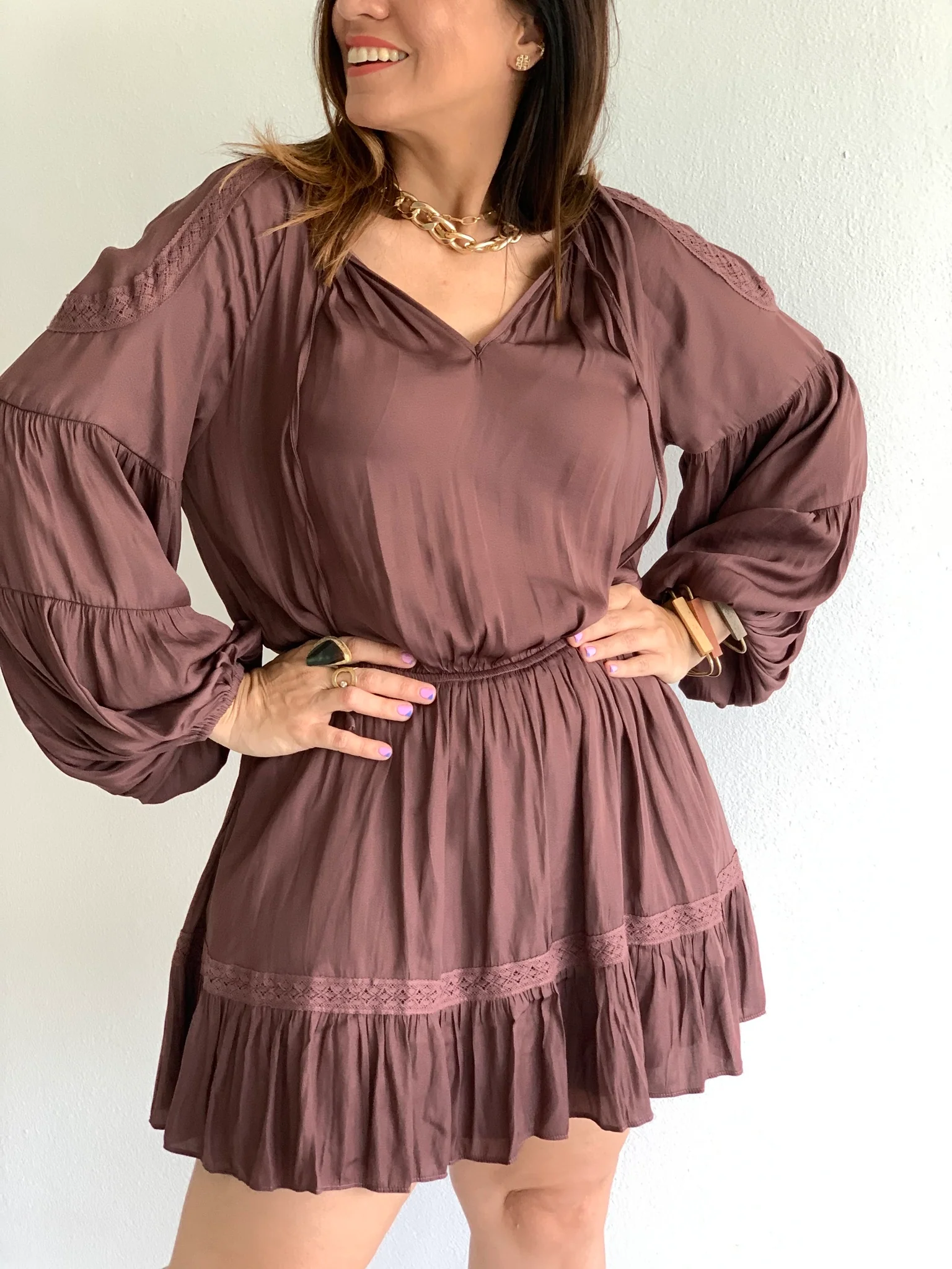 Truffle Lace Dress - WINOKJZ