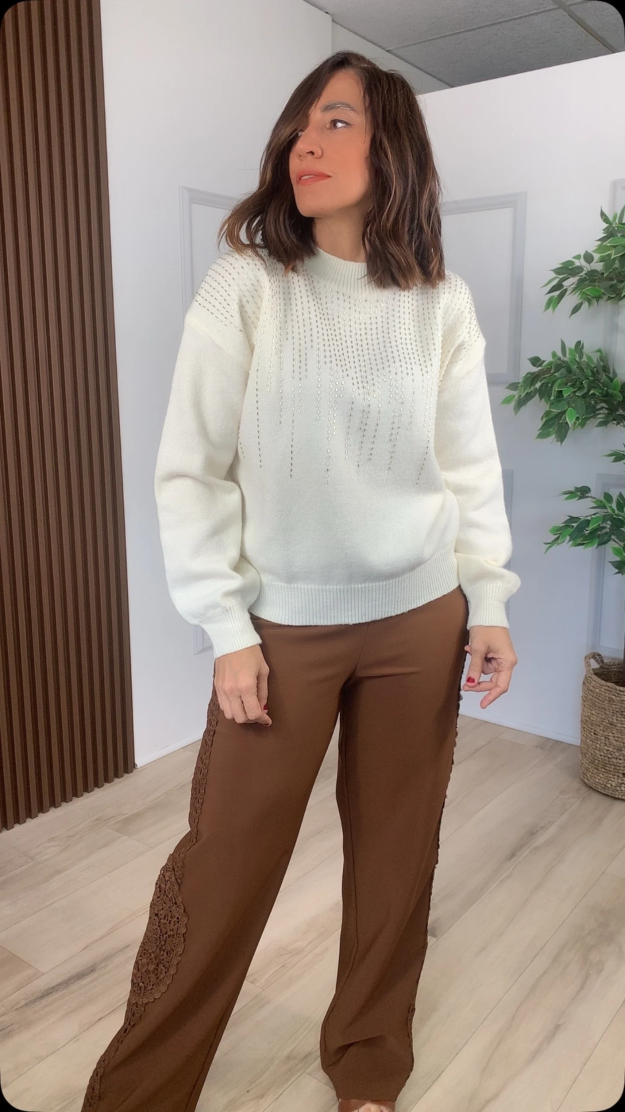 Semilla Beige Sweater - WINOKJZ