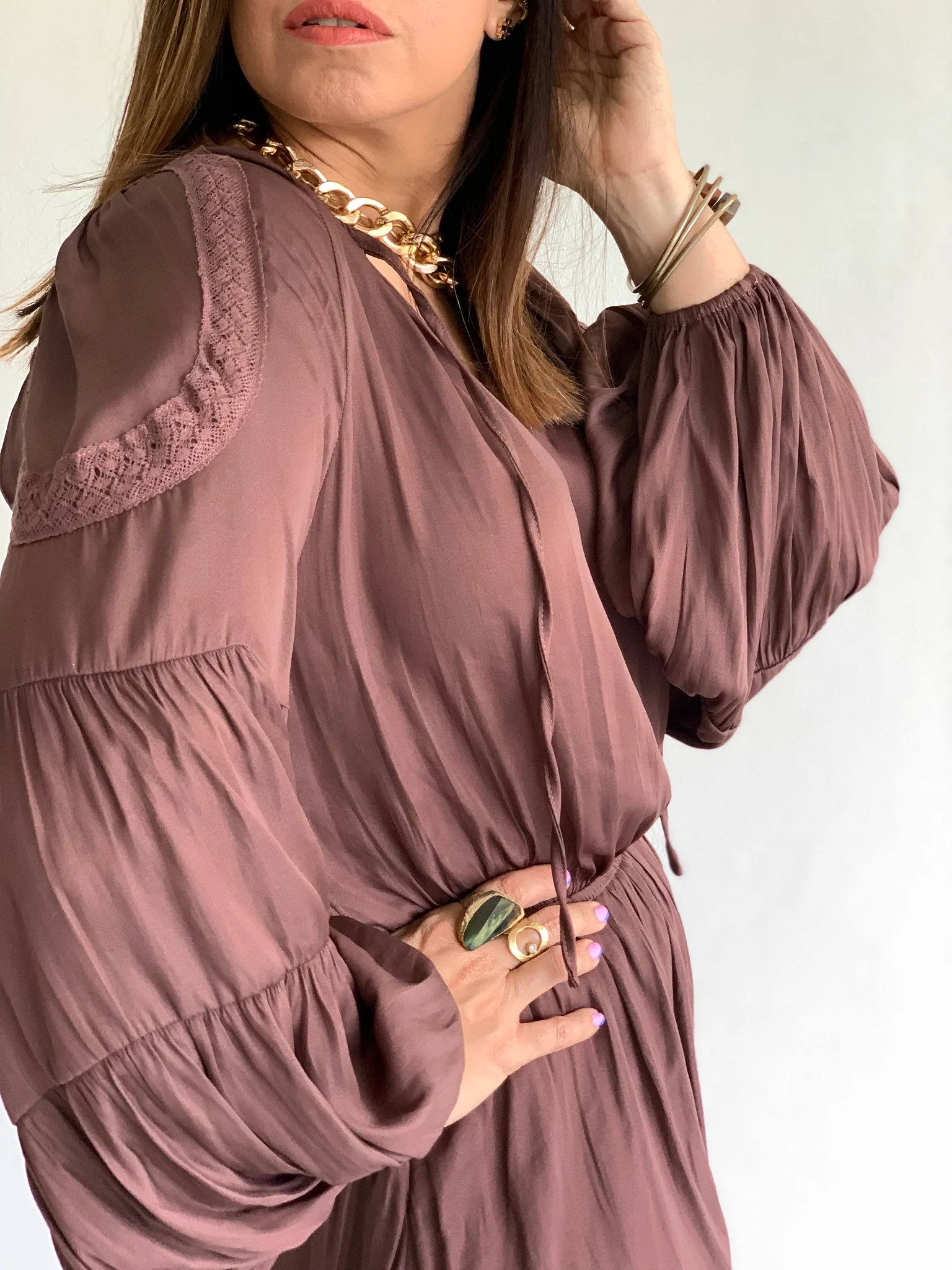 Truffle Lace Dress - WINOKJZ