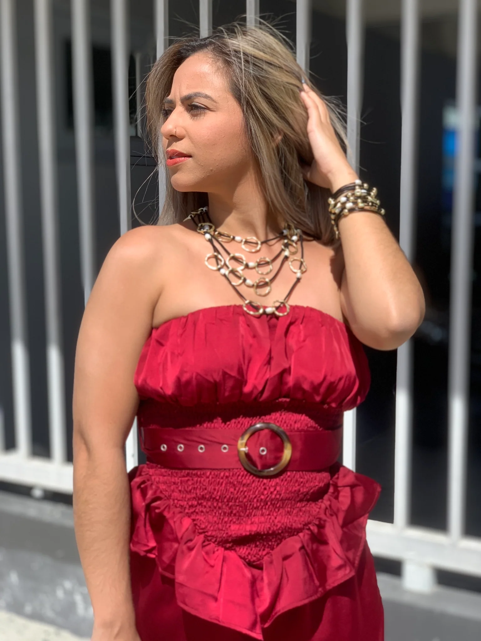 Brick Blouse - WINOKJZ