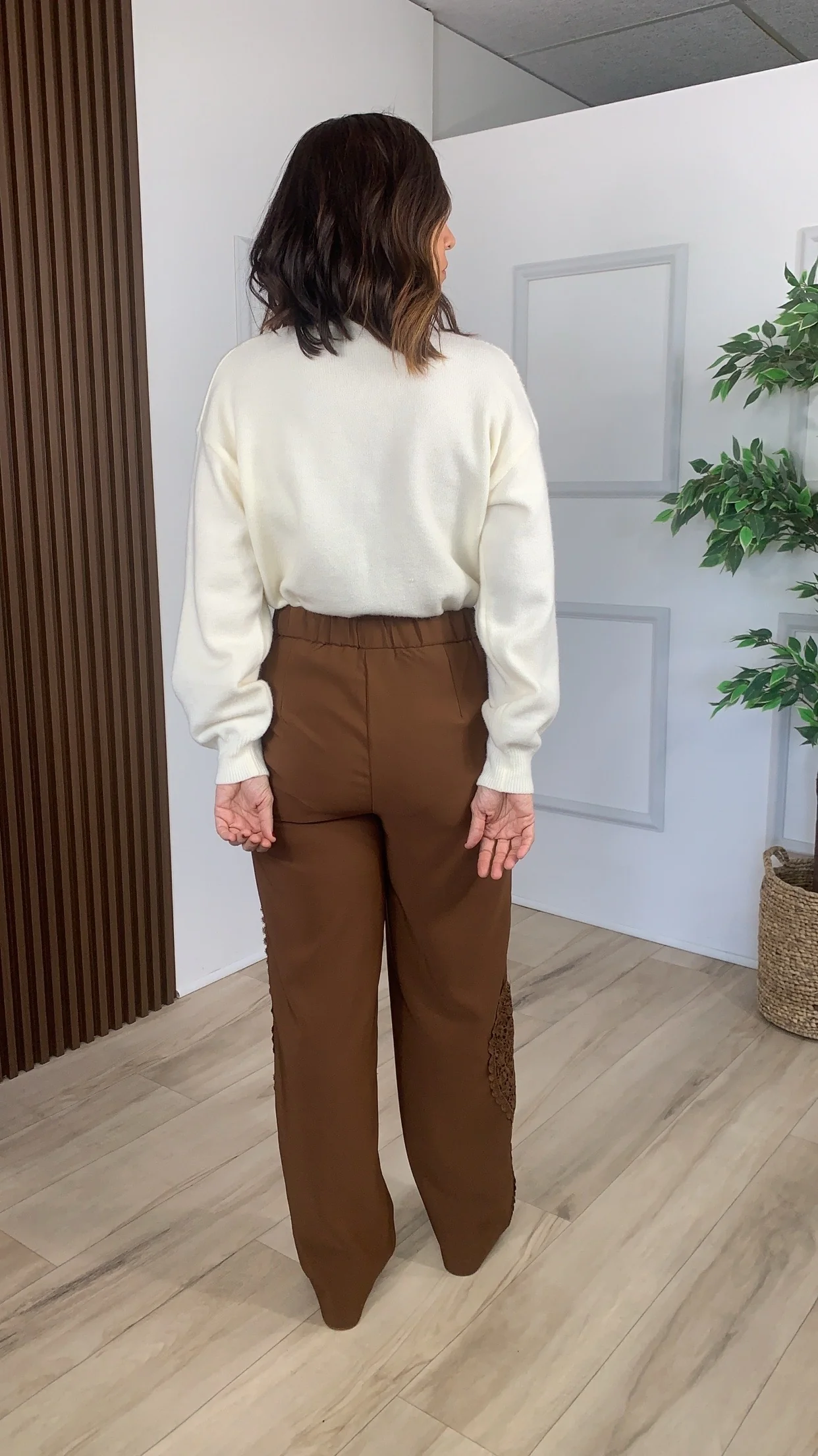 Mies Brown Pants - WINOKJZ