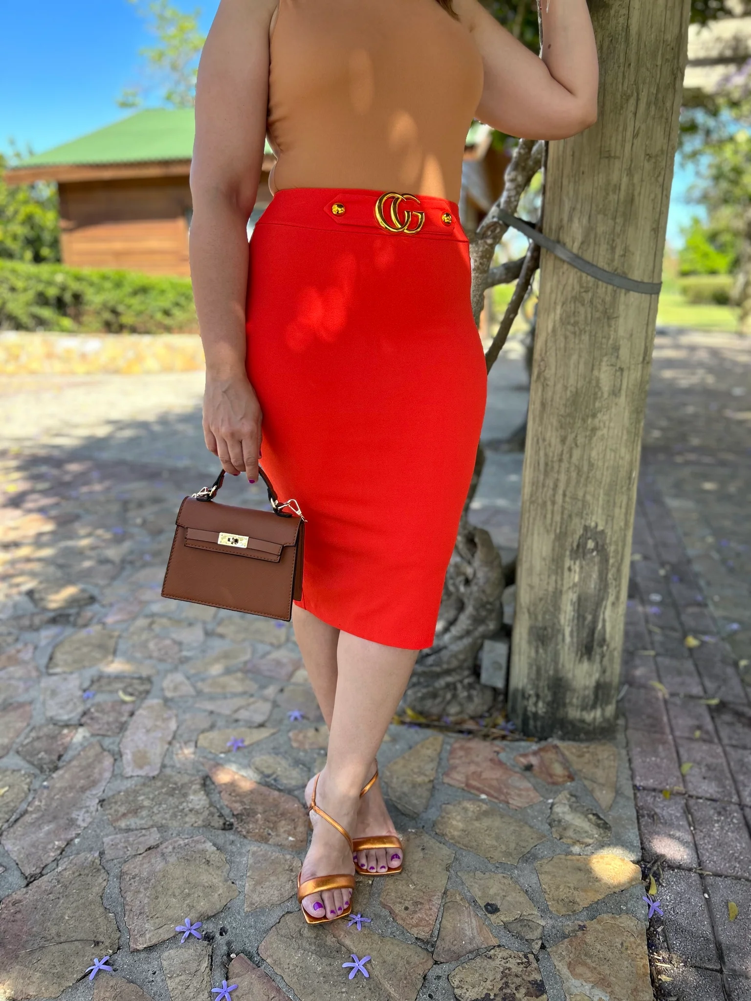 Signature Orange Skirt - WINOKJZ