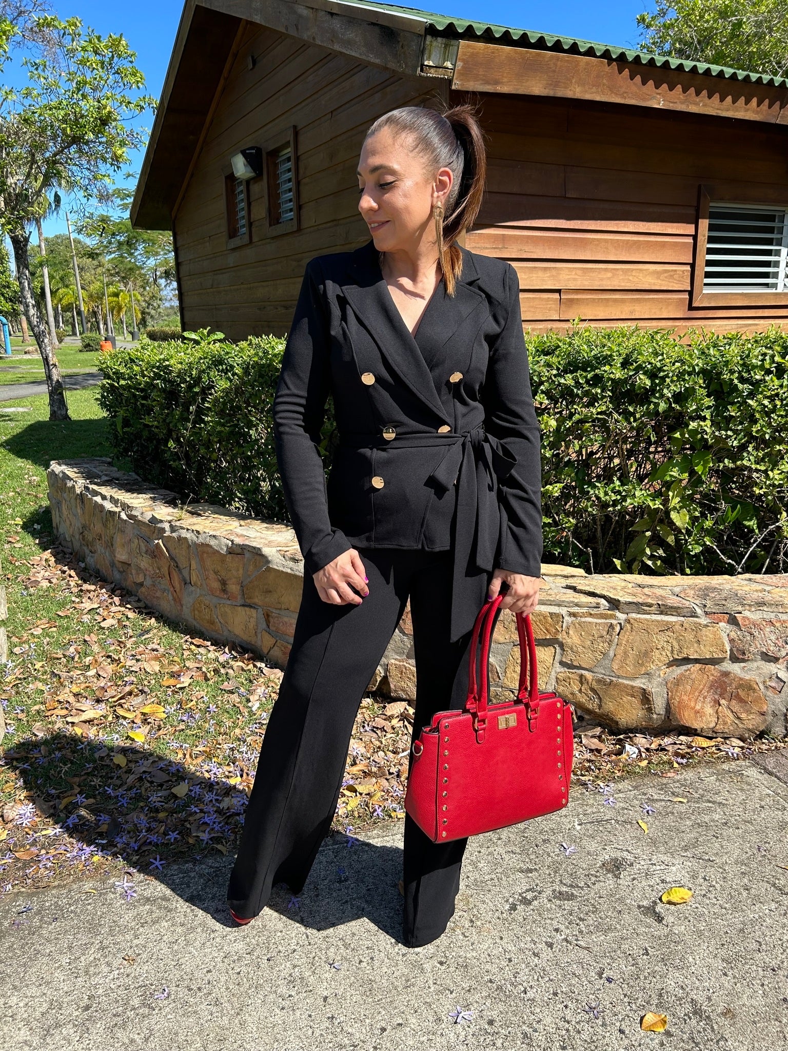 Black Wide Leg Pants - WINOKJZ