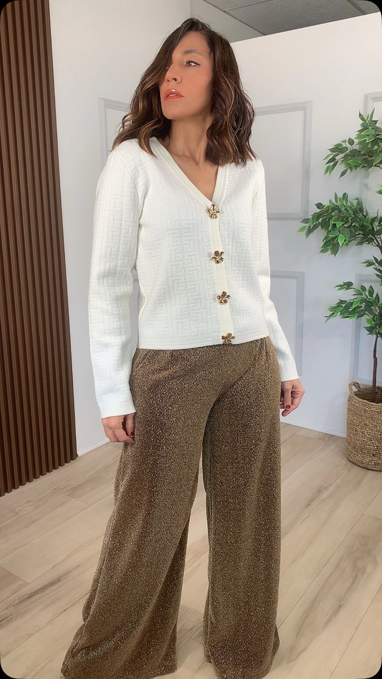 Afán White Sweater - WINOKJZ