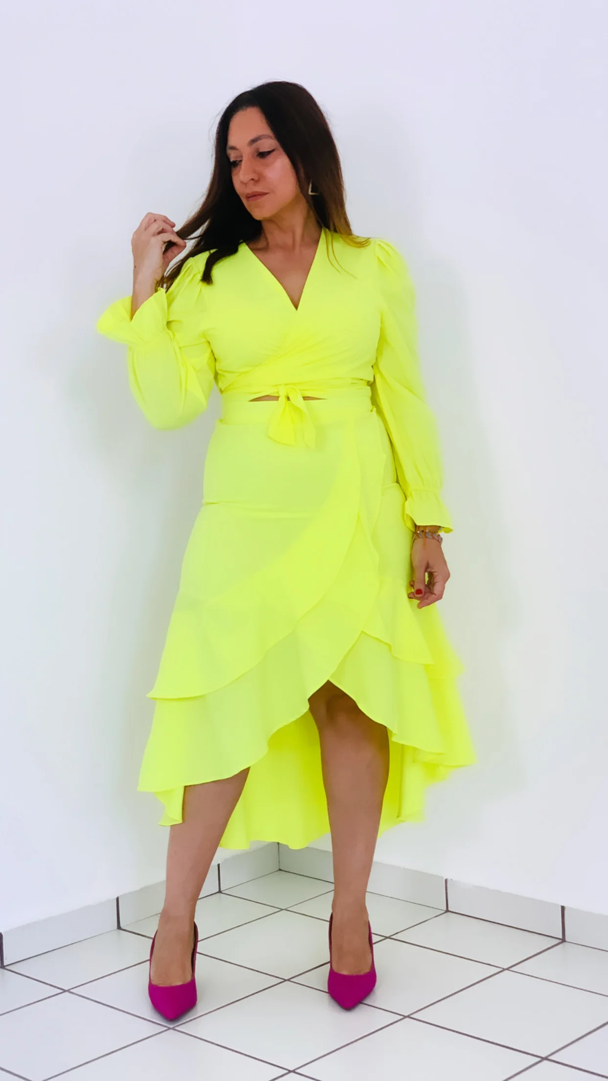 Neon Lights Crop Top - WINOKJZ